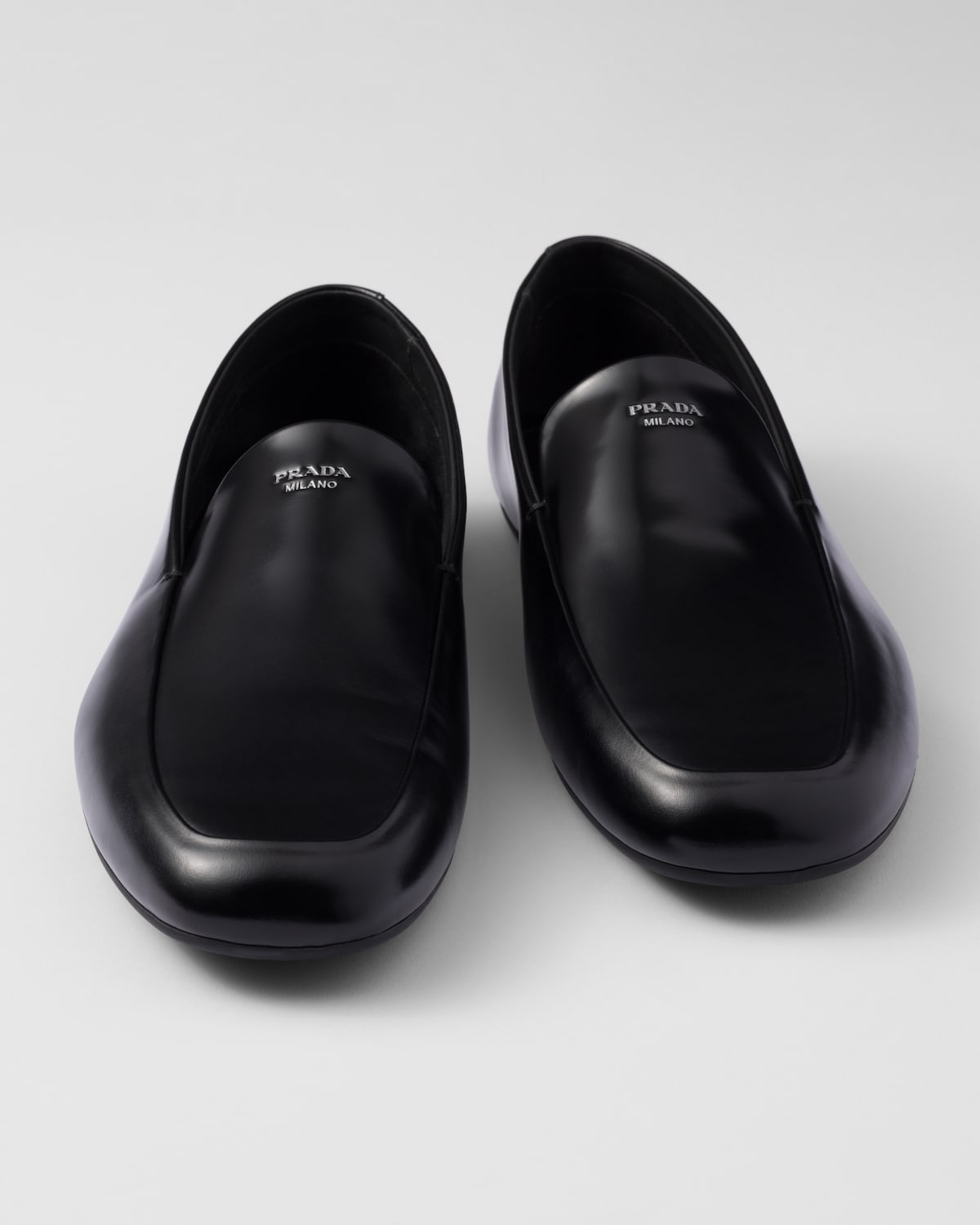 Prada Mocasines De Piel Cepillada