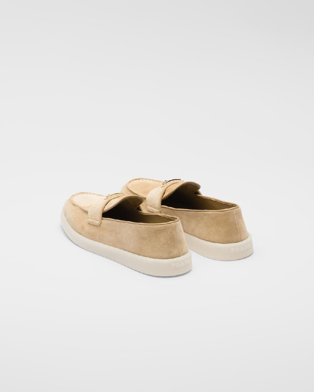 Prada Mocasines De Piel De Ante