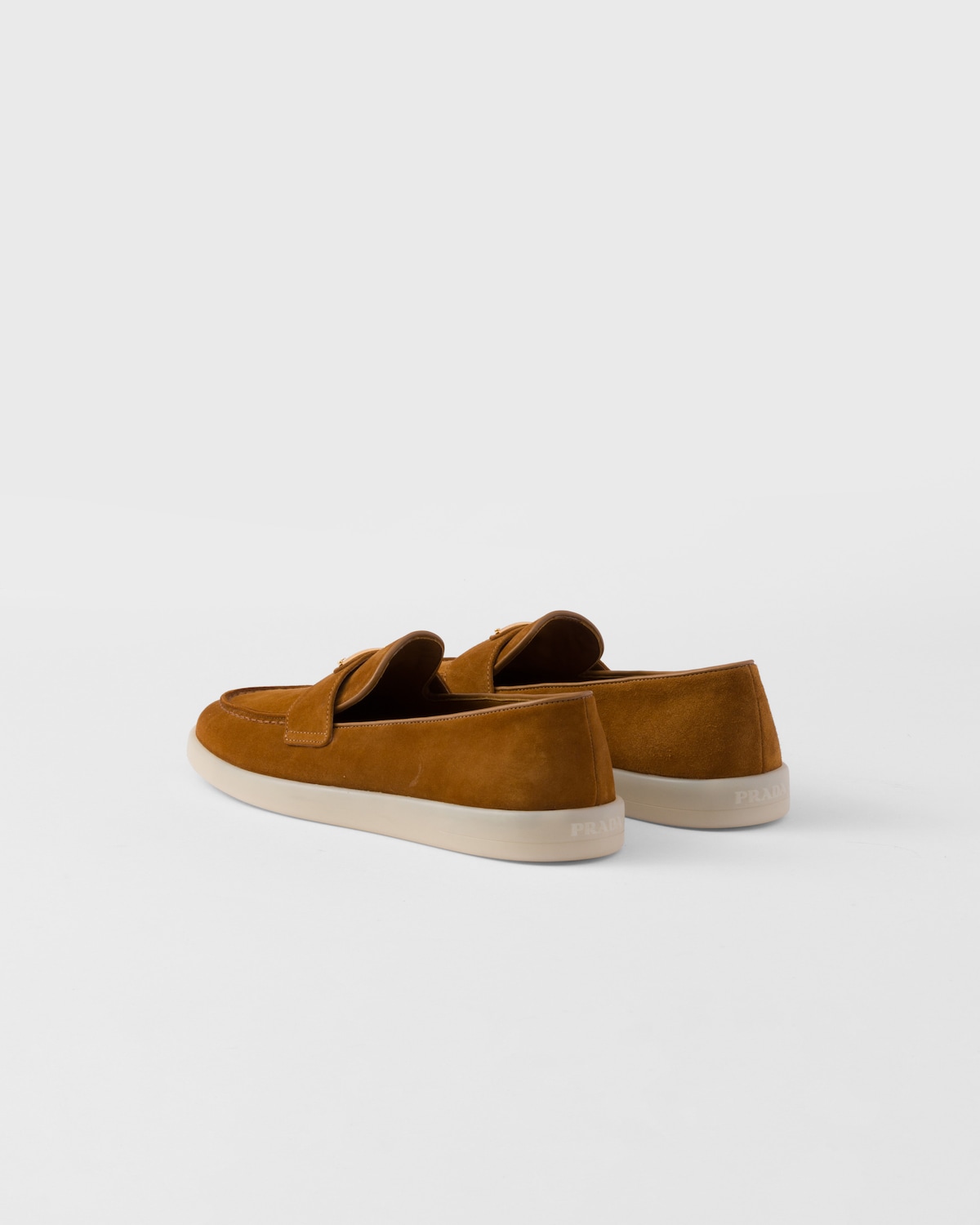 Prada Mocasines De Piel De Ante