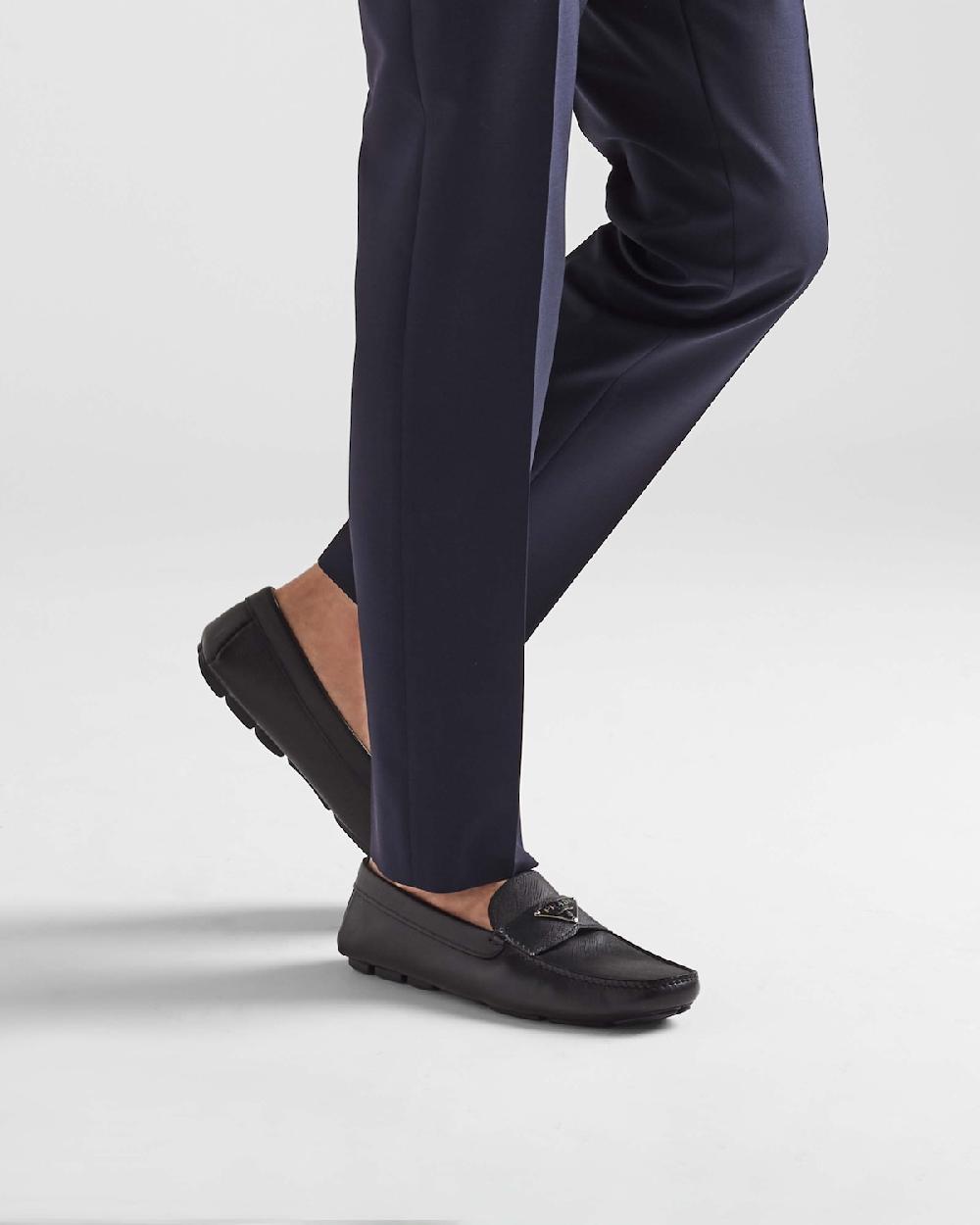 Prada Mocasines De Piel Saffiano