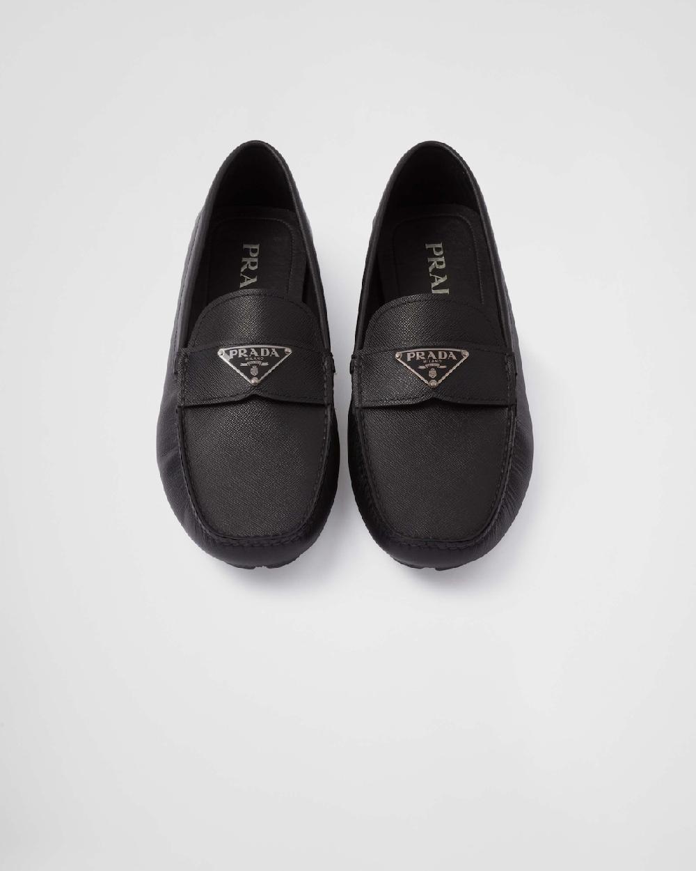 Prada Mocasines De Piel Saffiano