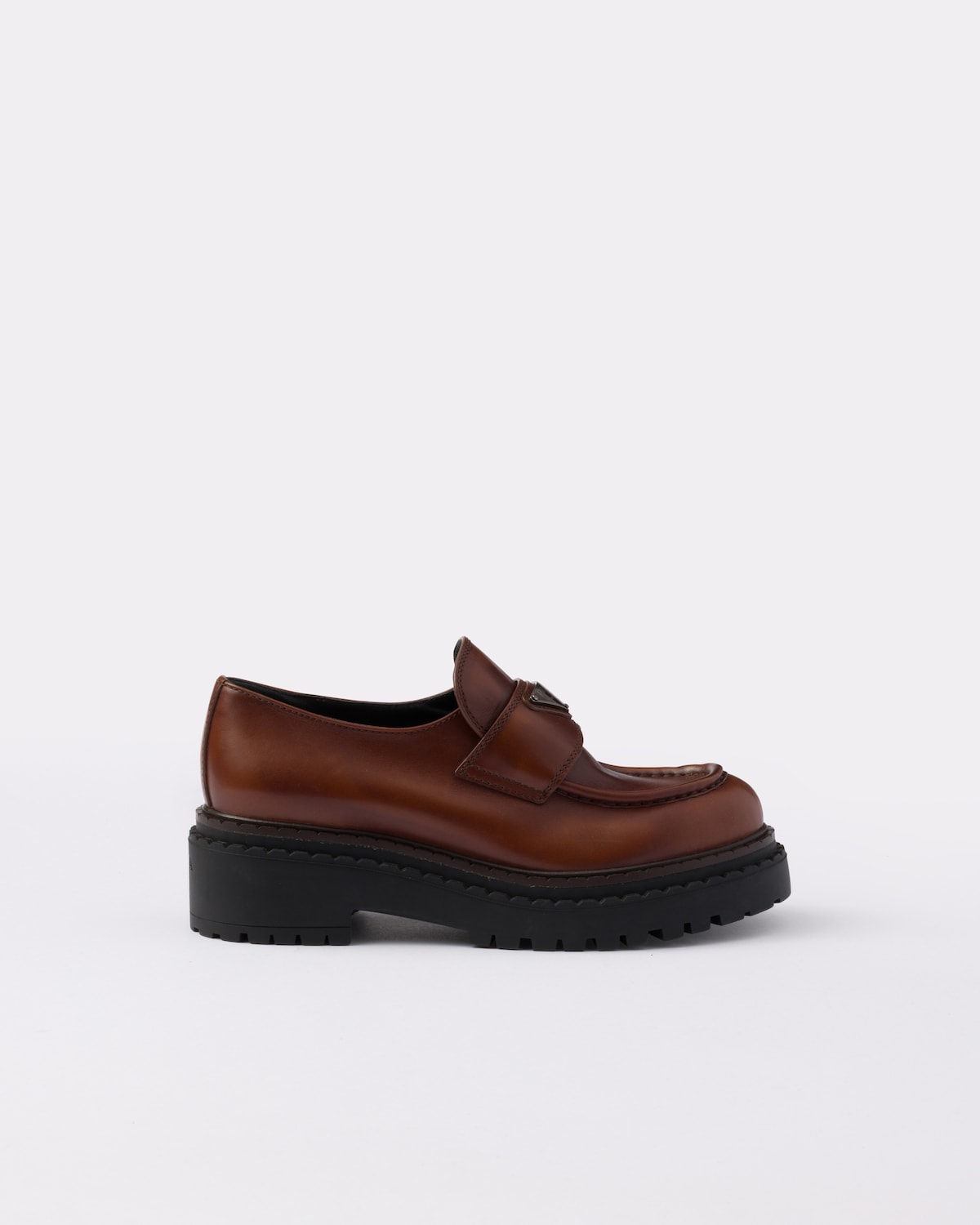 Prada Mocasines Double Chocolate de piel
