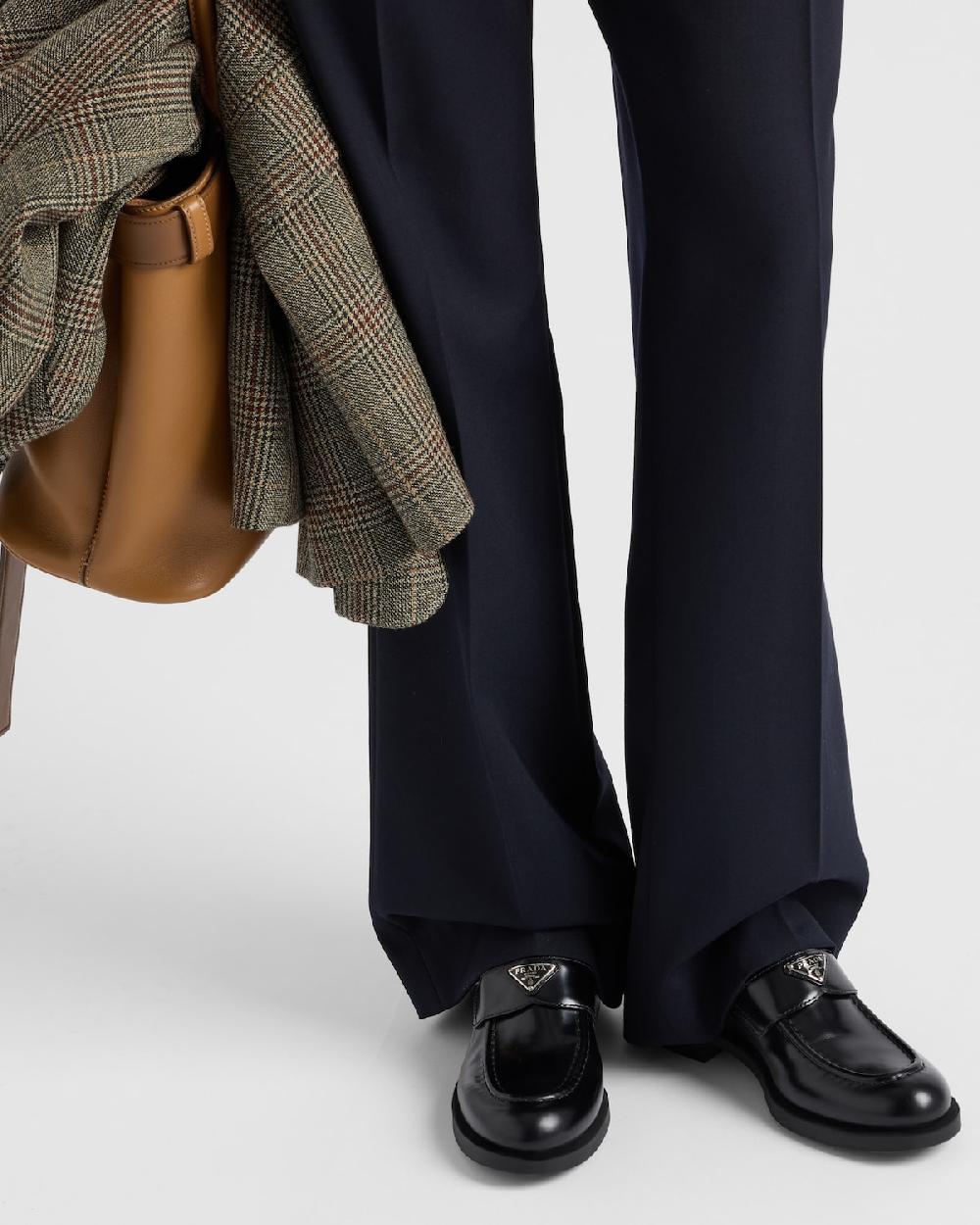 Prada Mocasines En Piel Cepillada