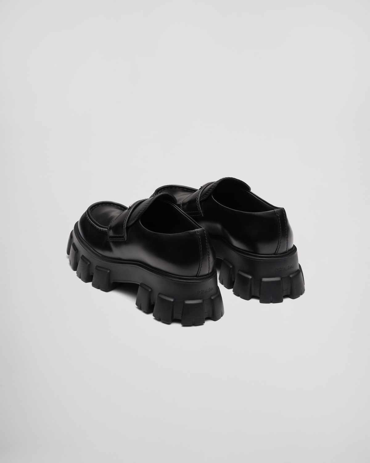 Prada Mocasines Monolith En Piel Cepillada