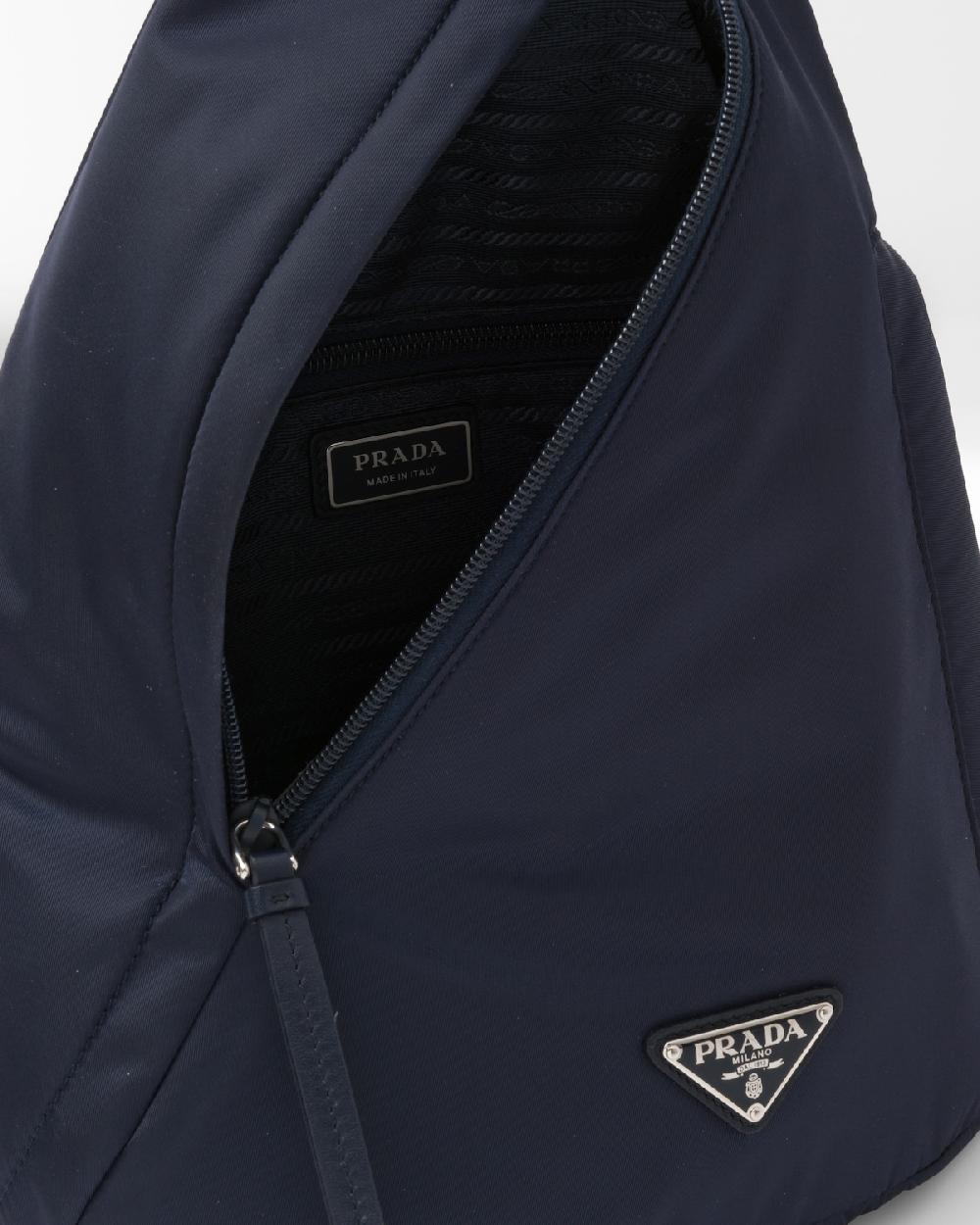 Prada Mochila De Piel Y Re-Nylon