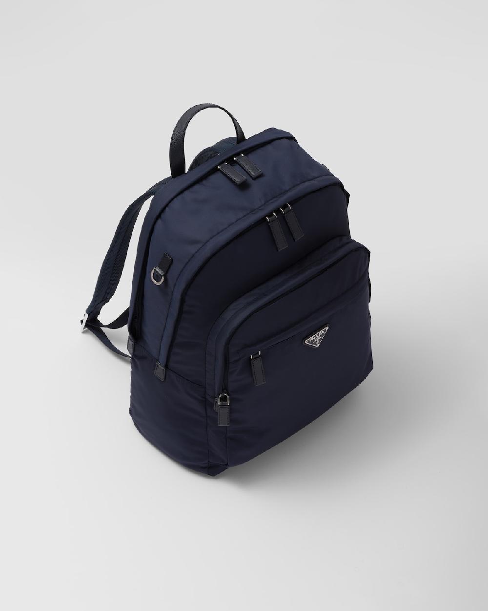 Prada Mochila De Re-Nylon Y Piel Saffiano