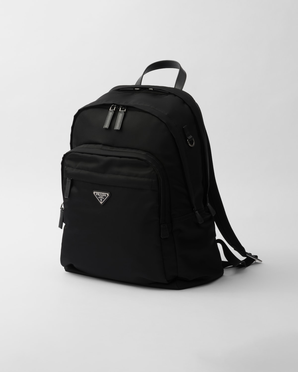 Prada Mochila De Re-Nylon Y Piel Saffiano