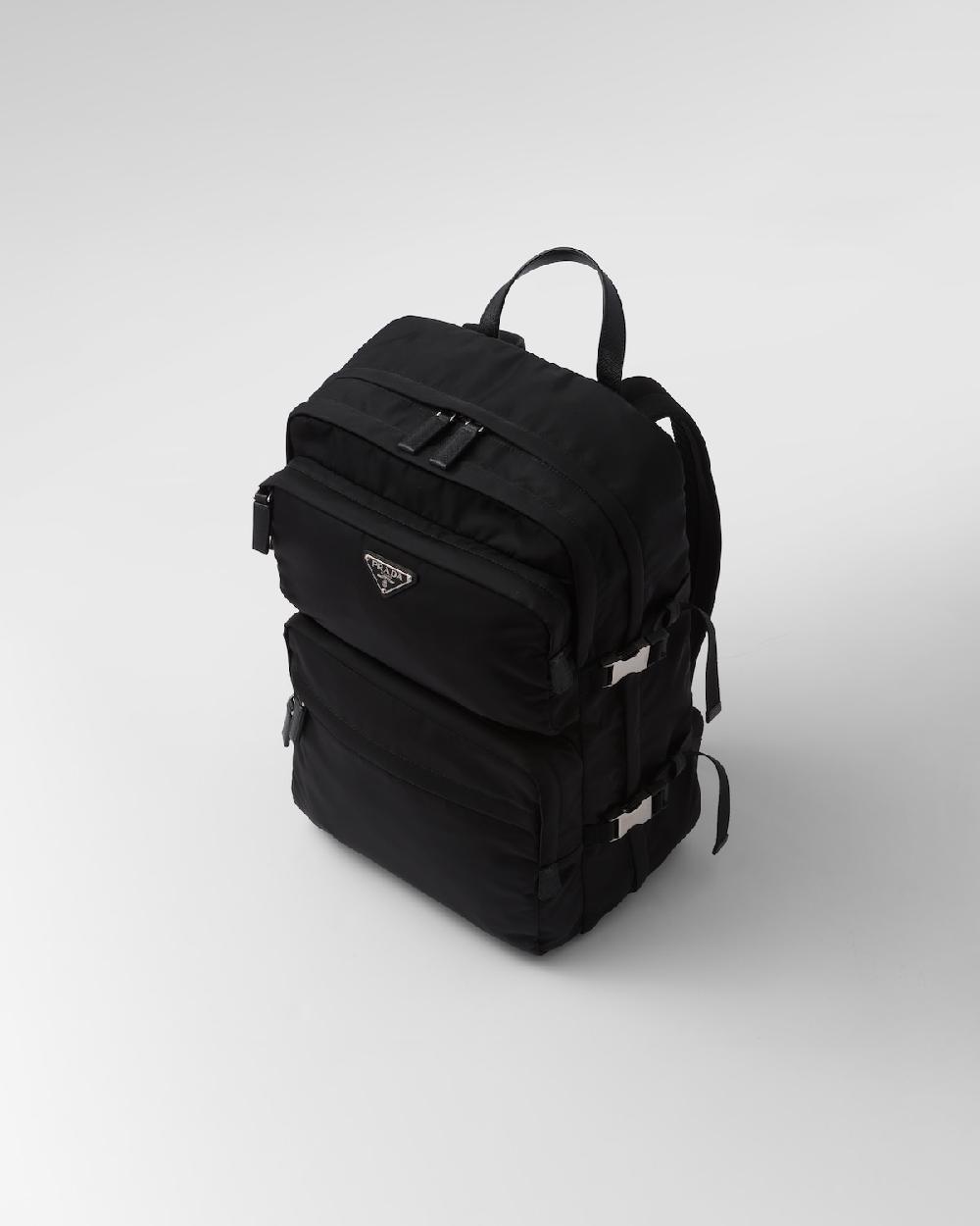 Prada Mochila De Re-Nylon Y Piel Saffiano