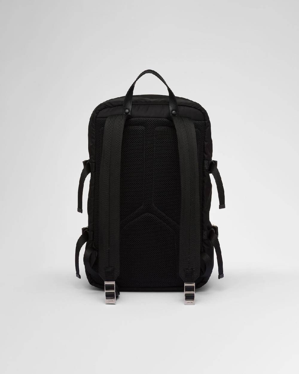 Prada Mochila De Re-Nylon Y Piel Saffiano