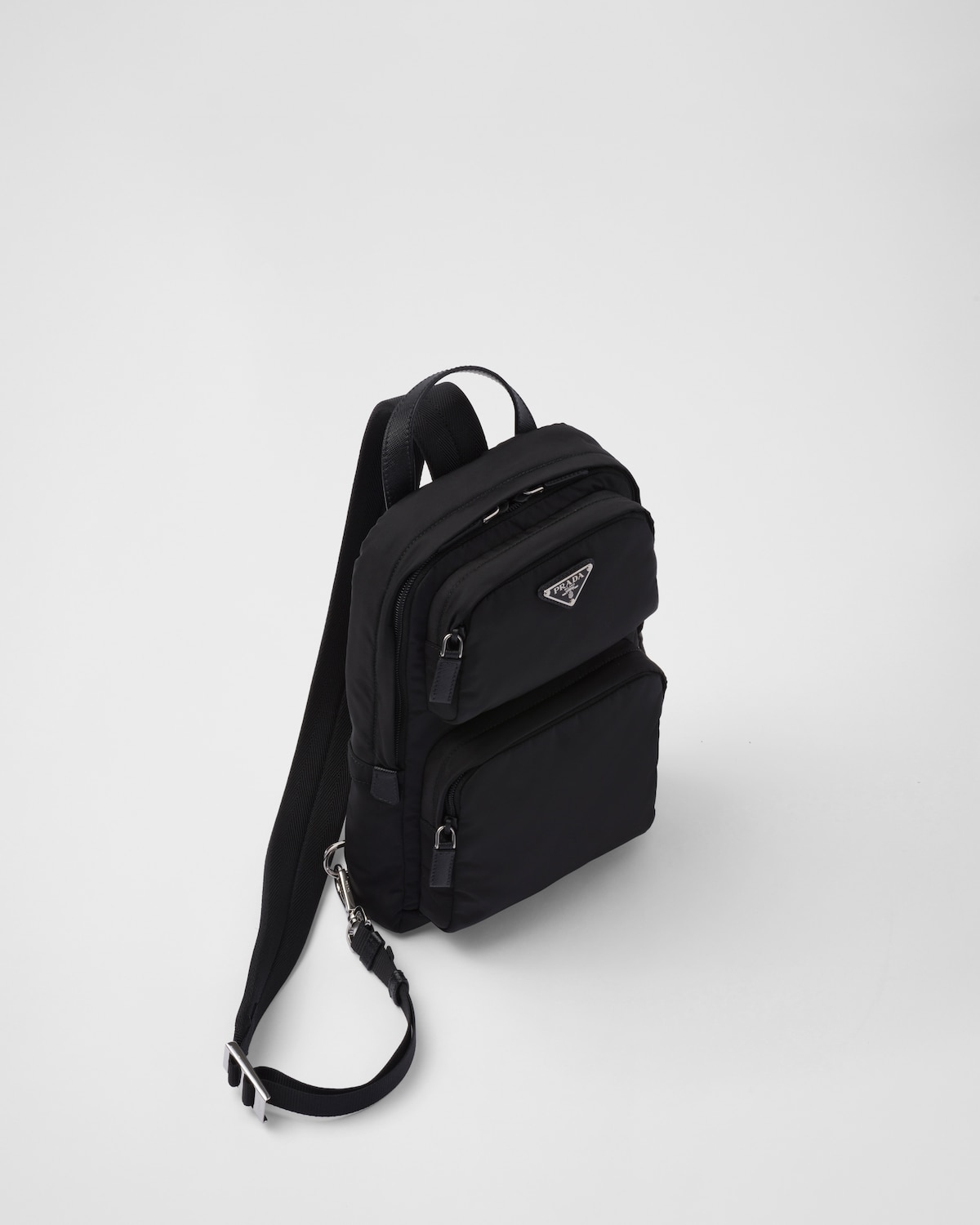 Prada Mochila De Re-Nylon Y Piel Saffiano