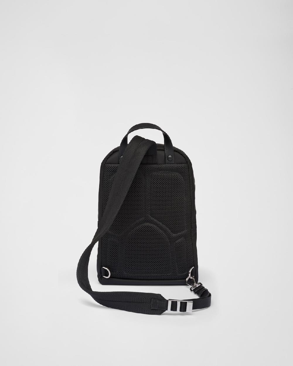 Prada Mochila De Re-Nylon Y Piel Saffiano