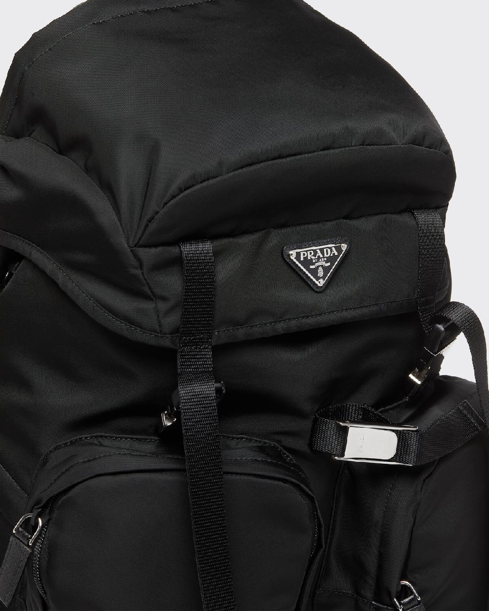 Prada Mochila De Re-Nylon Y Piel Saffiano