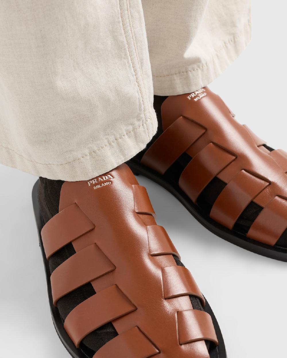 Prada Mules De Estilo Cangrejeras De Piel