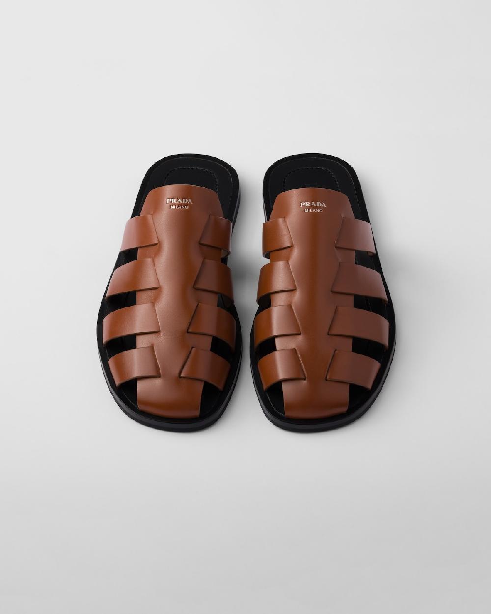 Prada Mules De Estilo Cangrejeras De Piel