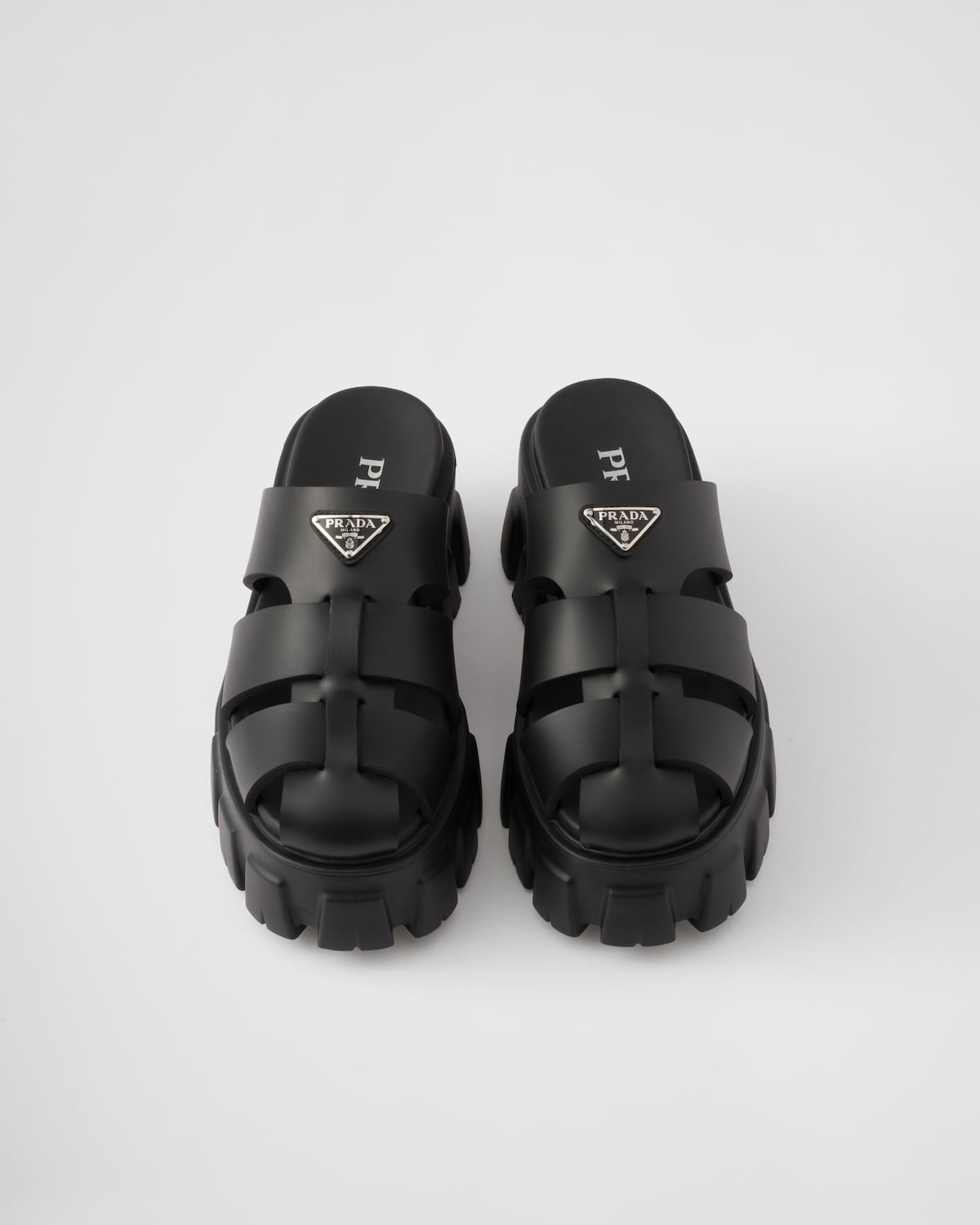 Prada Mules De Goma Monolith