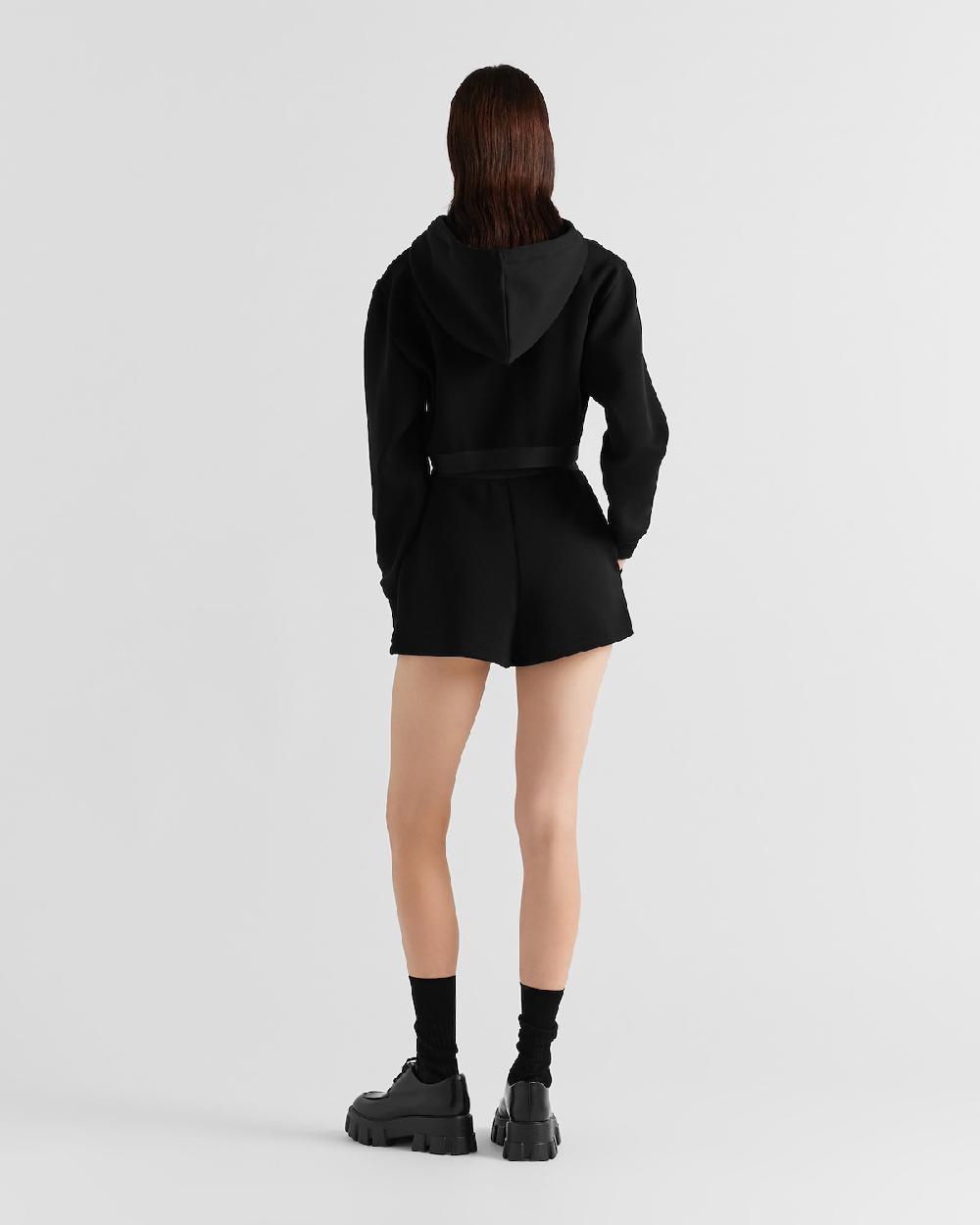 Prada Pantalón Corto De Algodón Y Re-Nylon