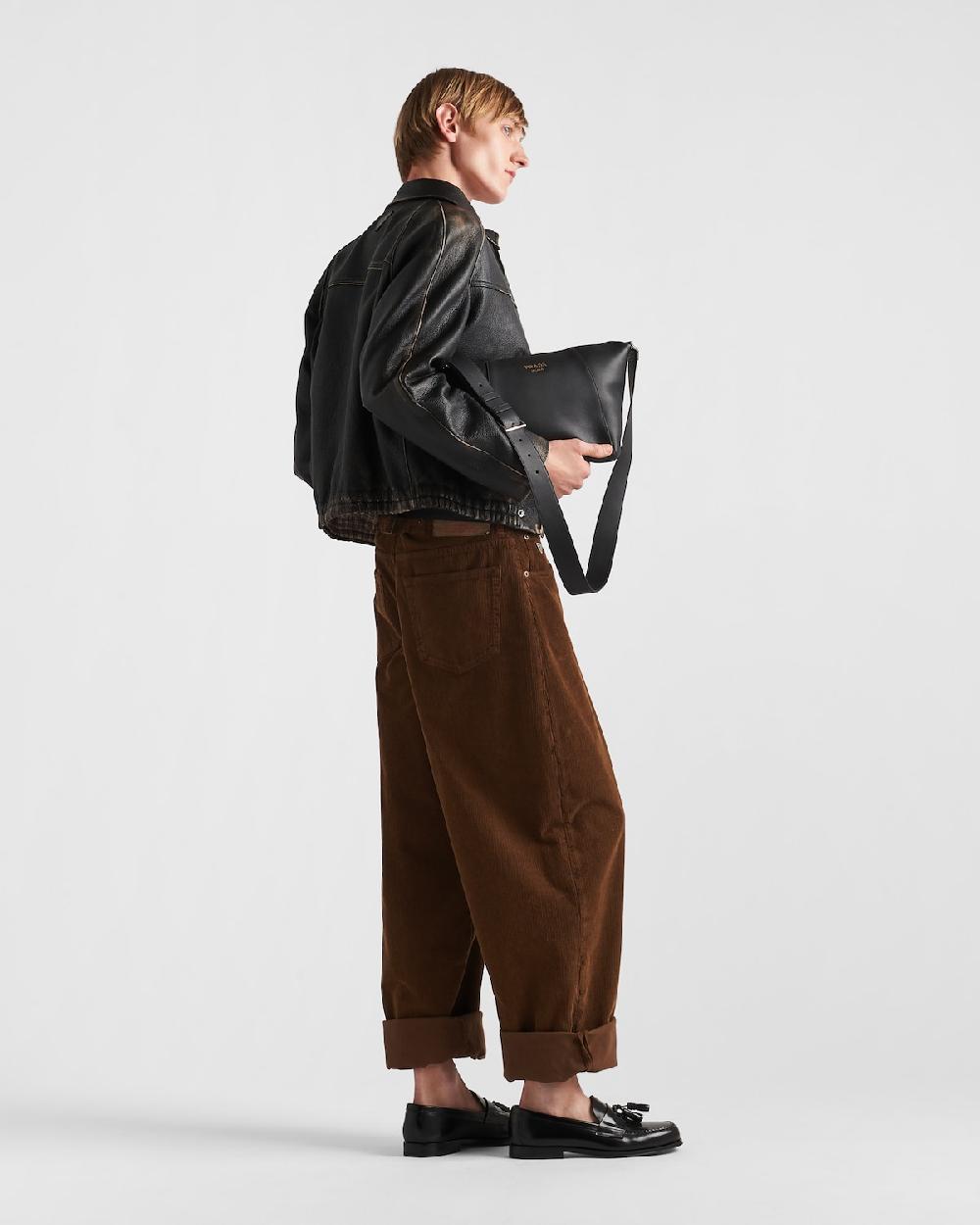 Prada Pantalones Baggy De Pana