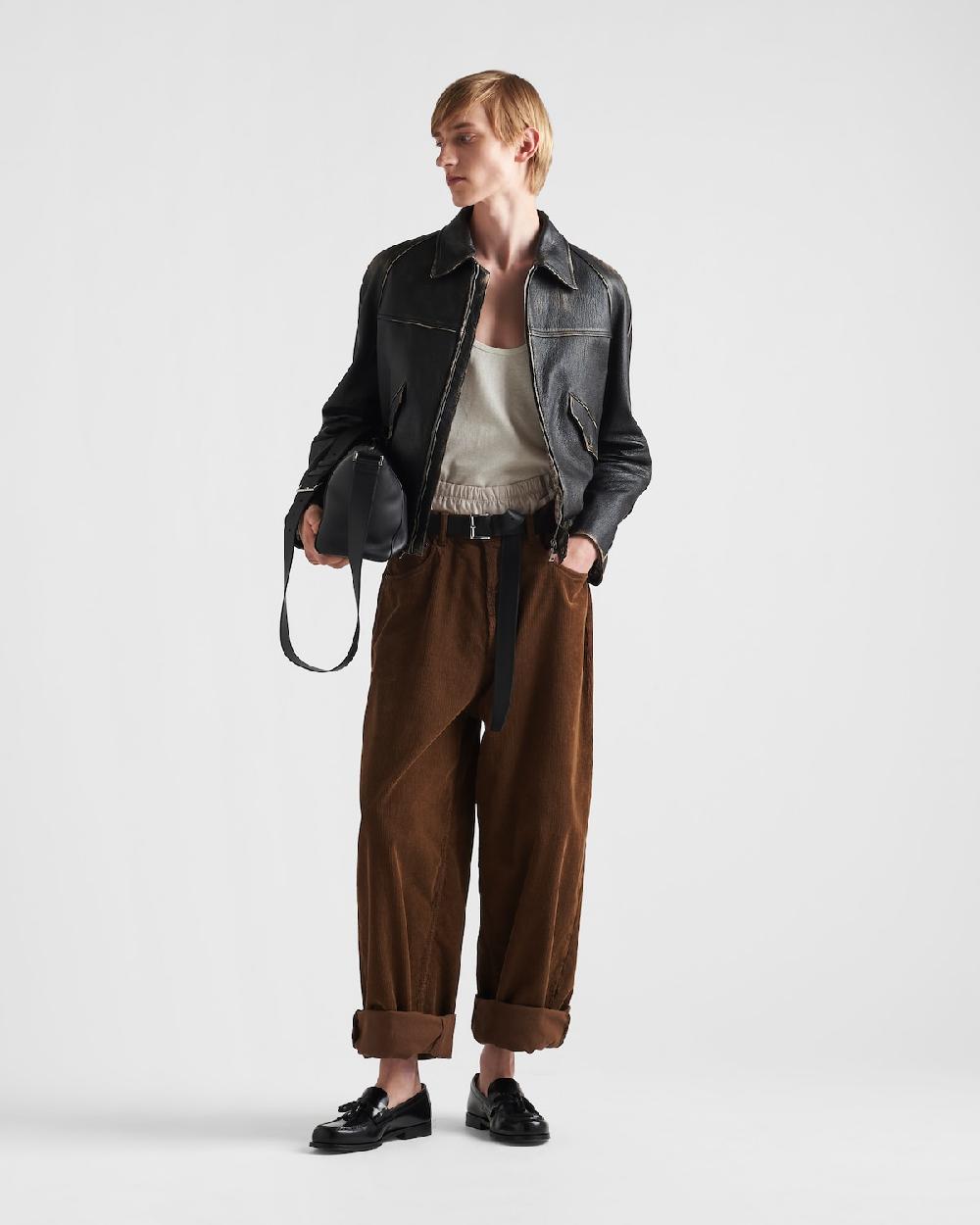 Prada Pantalones baggy de pana