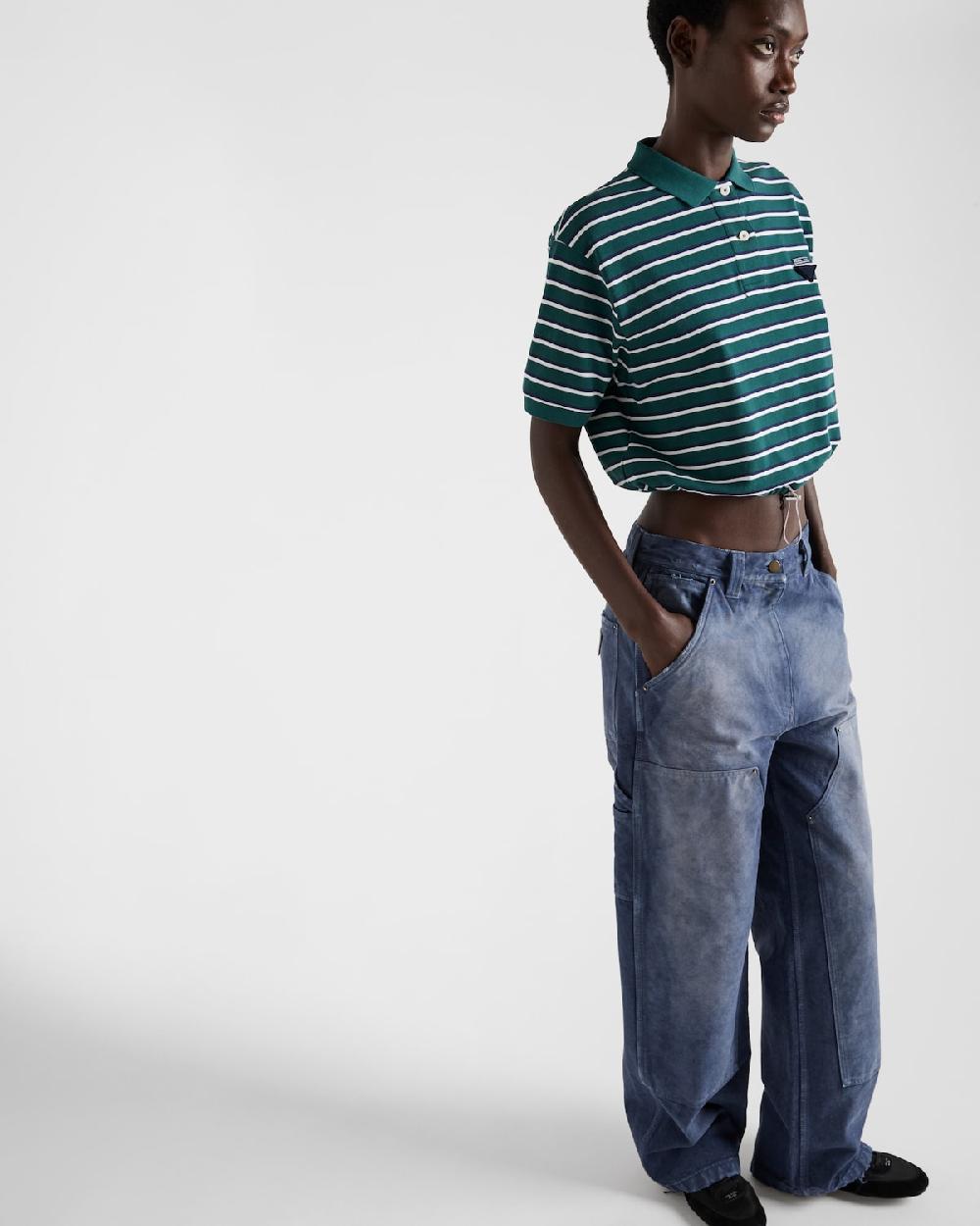 Prada Pantalones Cargo De Lona