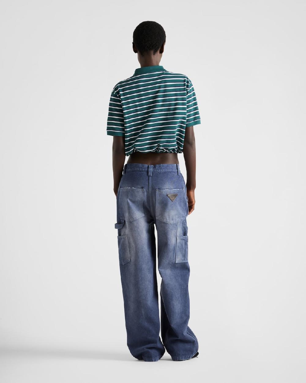 Prada Pantalones Cargo De Lona