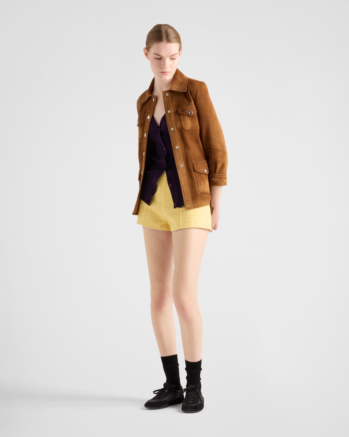 Prada Pantalones cortos de algodón doble