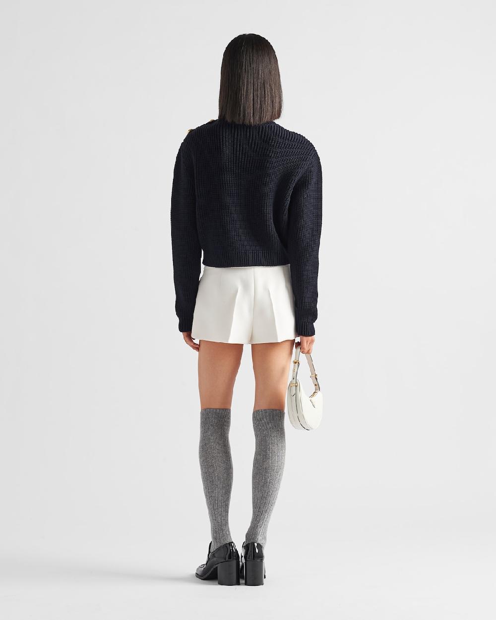 Prada Pantalones Cortos De Natté