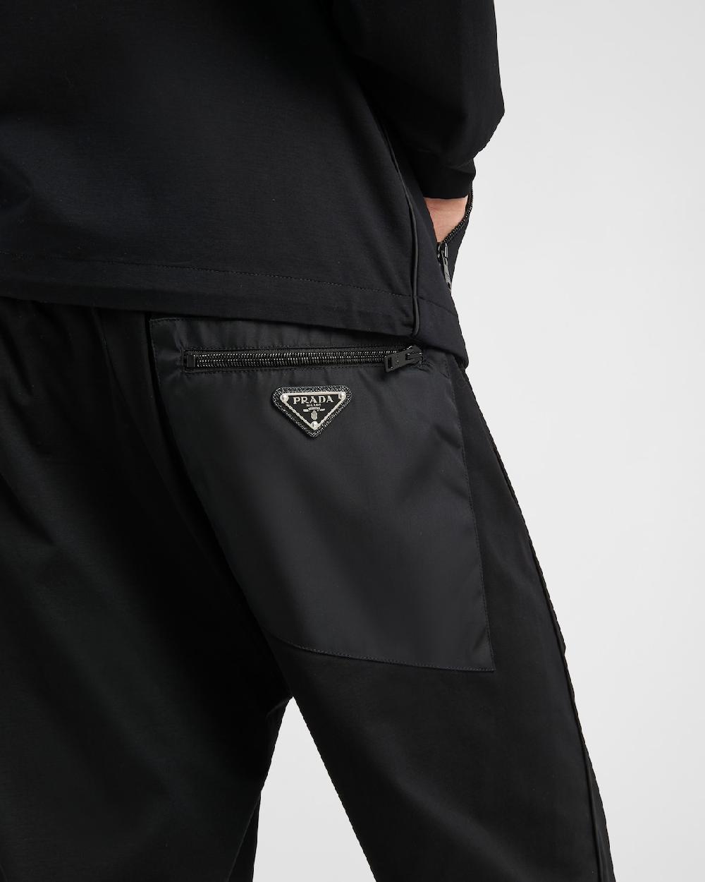 Prada Pantalones De Algodón Técnico Y Re-Nylon