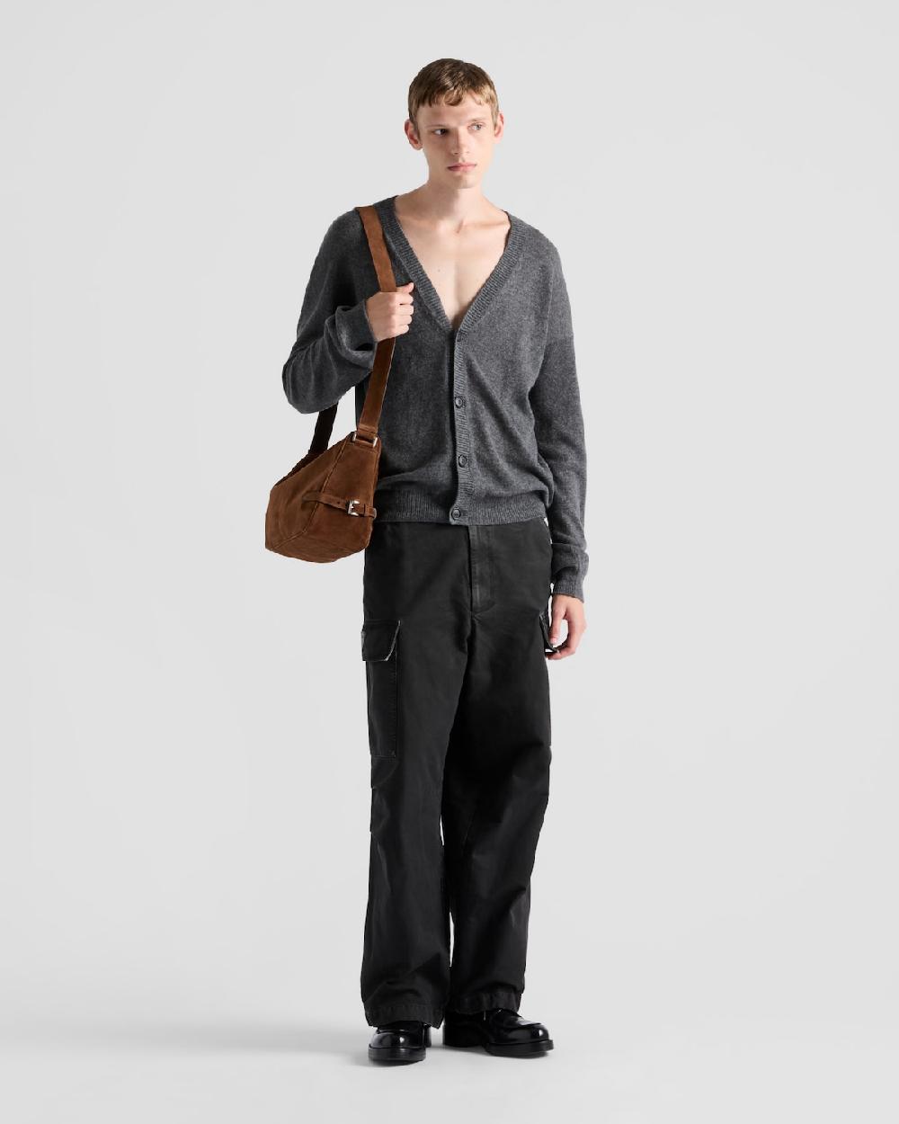 Prada Pantalones de algodón teñidos en prenda