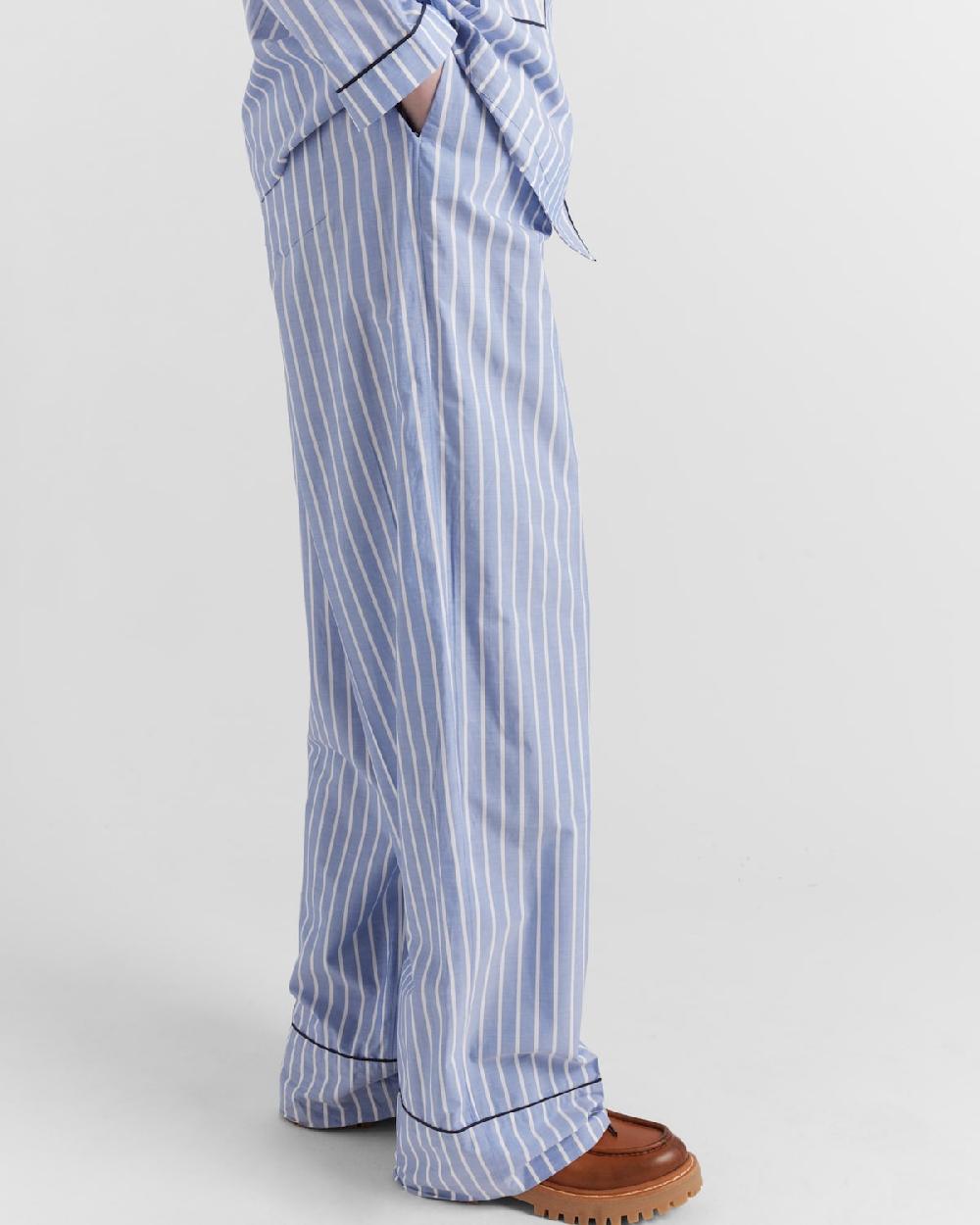 Prada Pantalones De Cambray A Rayas