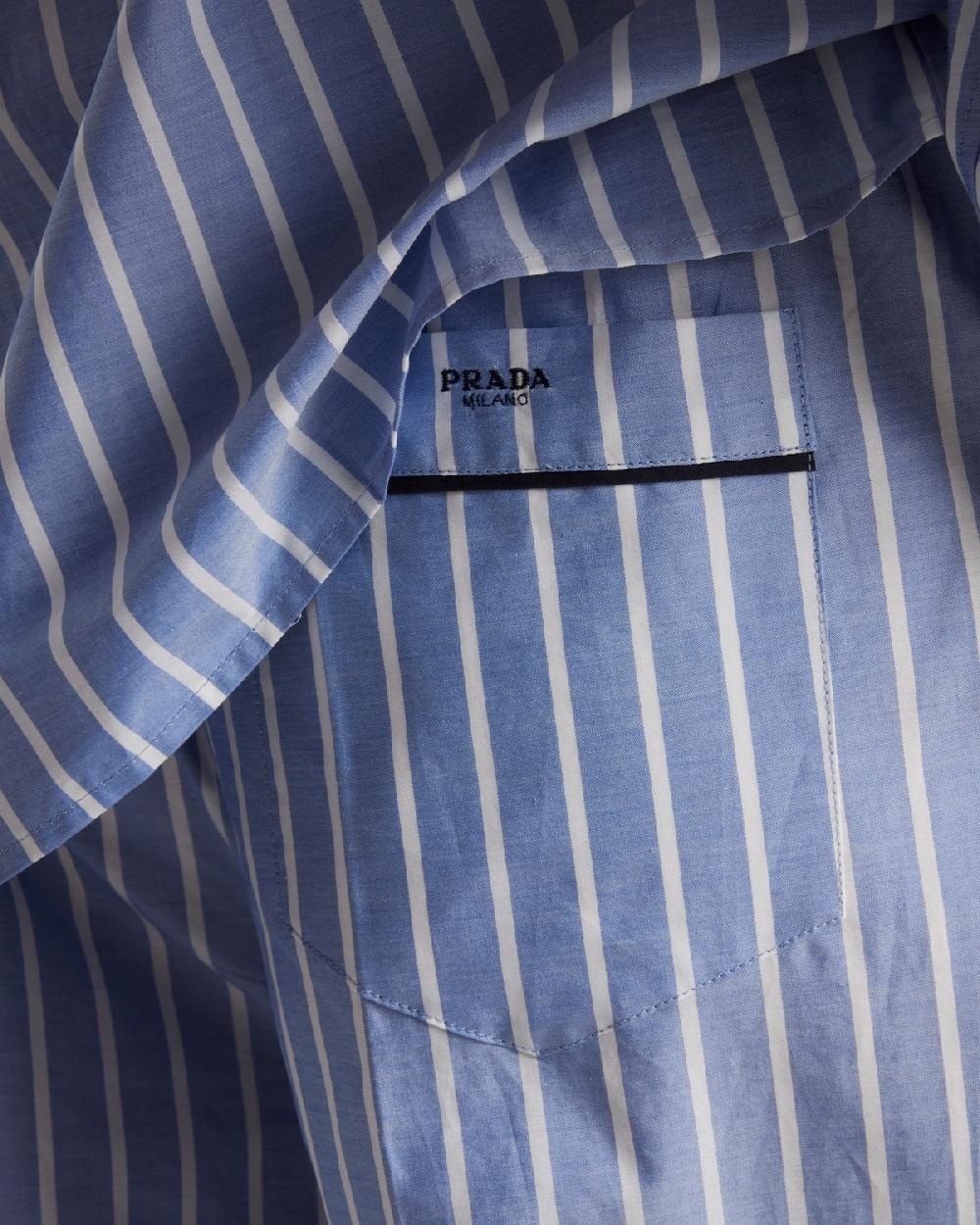 Prada Pantalones De Cambray A Rayas