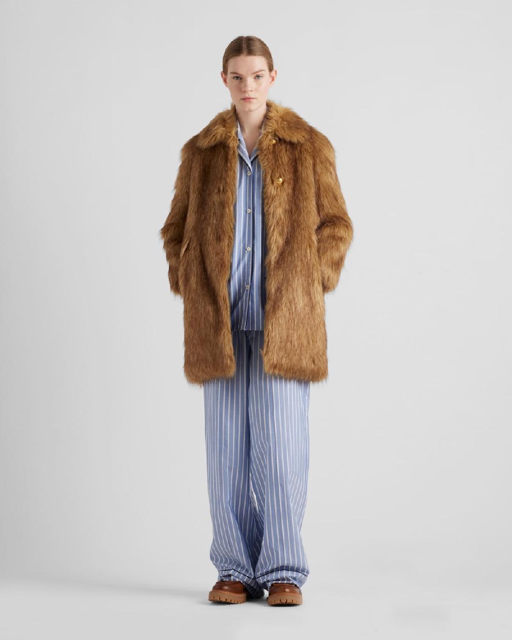 Prada Pantalones de cambray a rayas