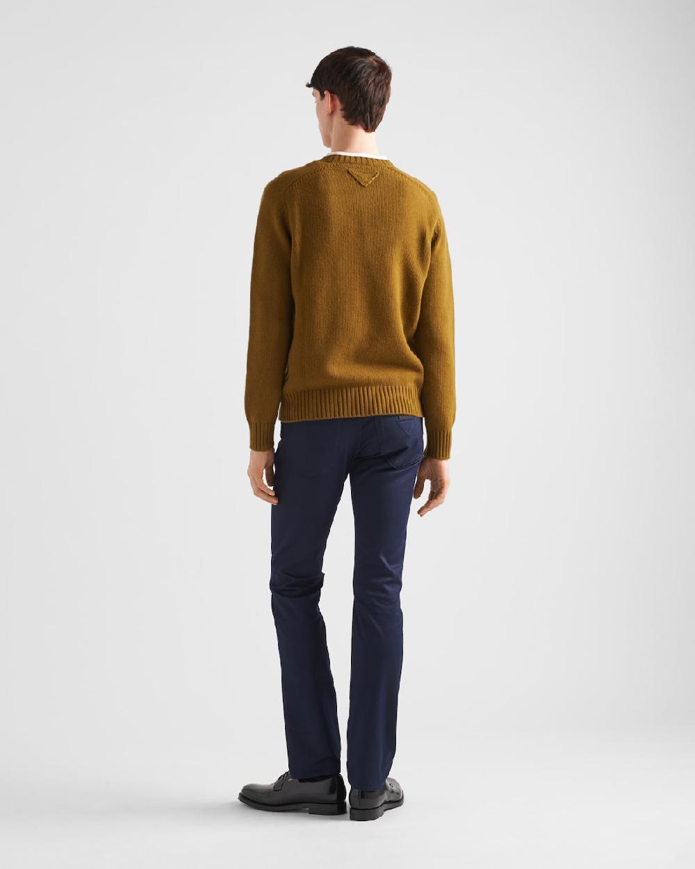 Prada Pantalones De Dril Elástico Con 5 Bolsillos