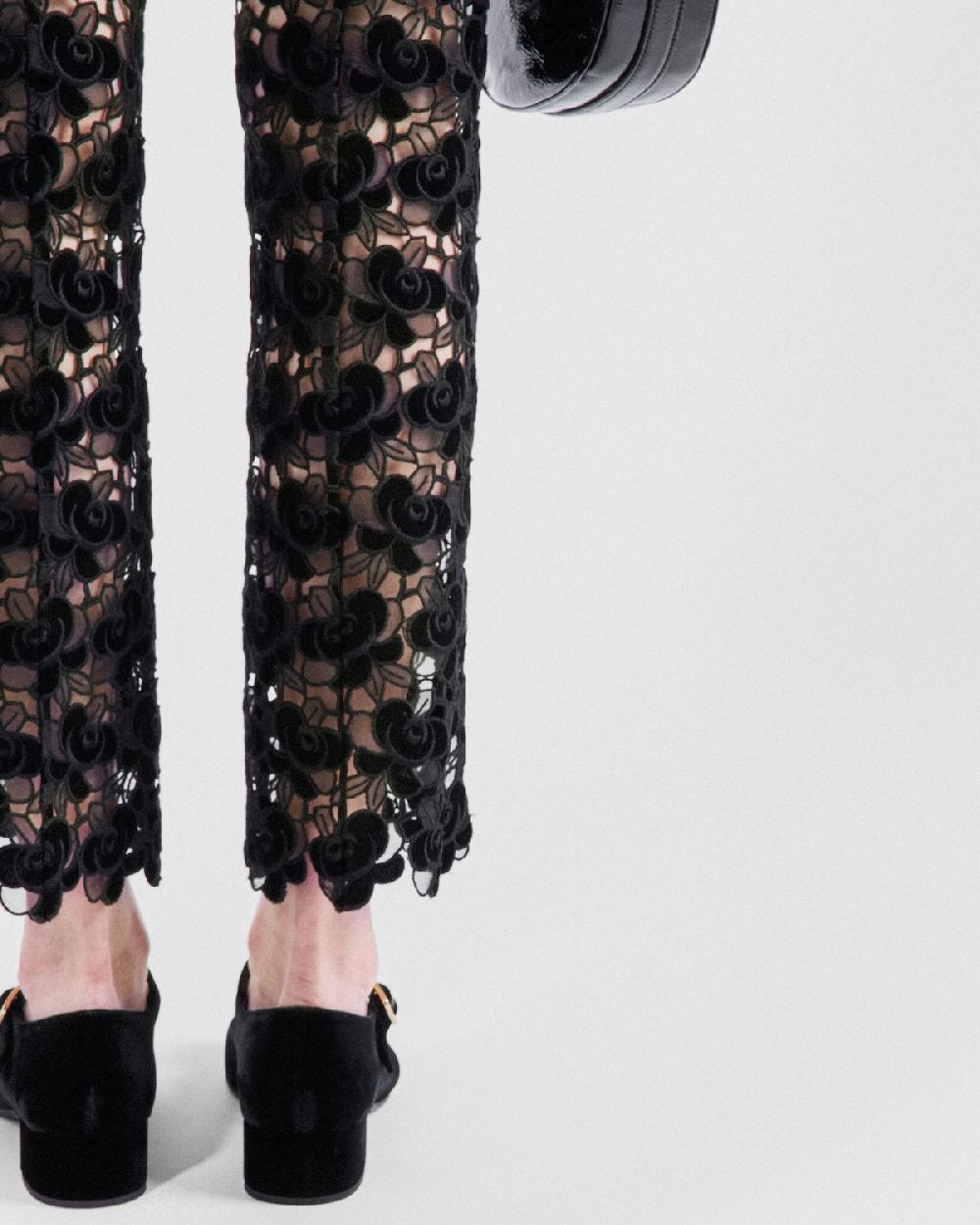 Prada Pantalones De Encaje De Guipur