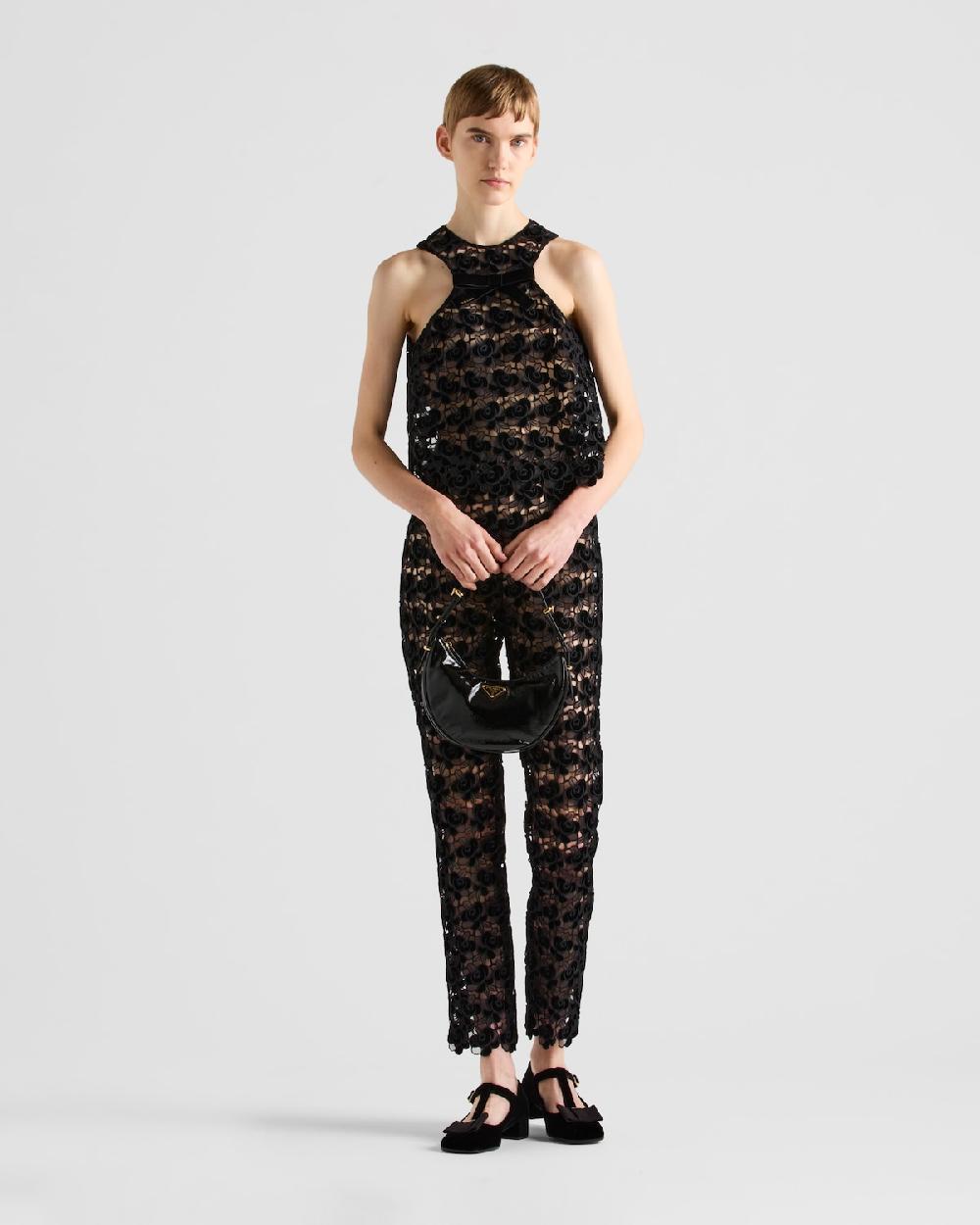 Prada Pantalones de encaje de guipur