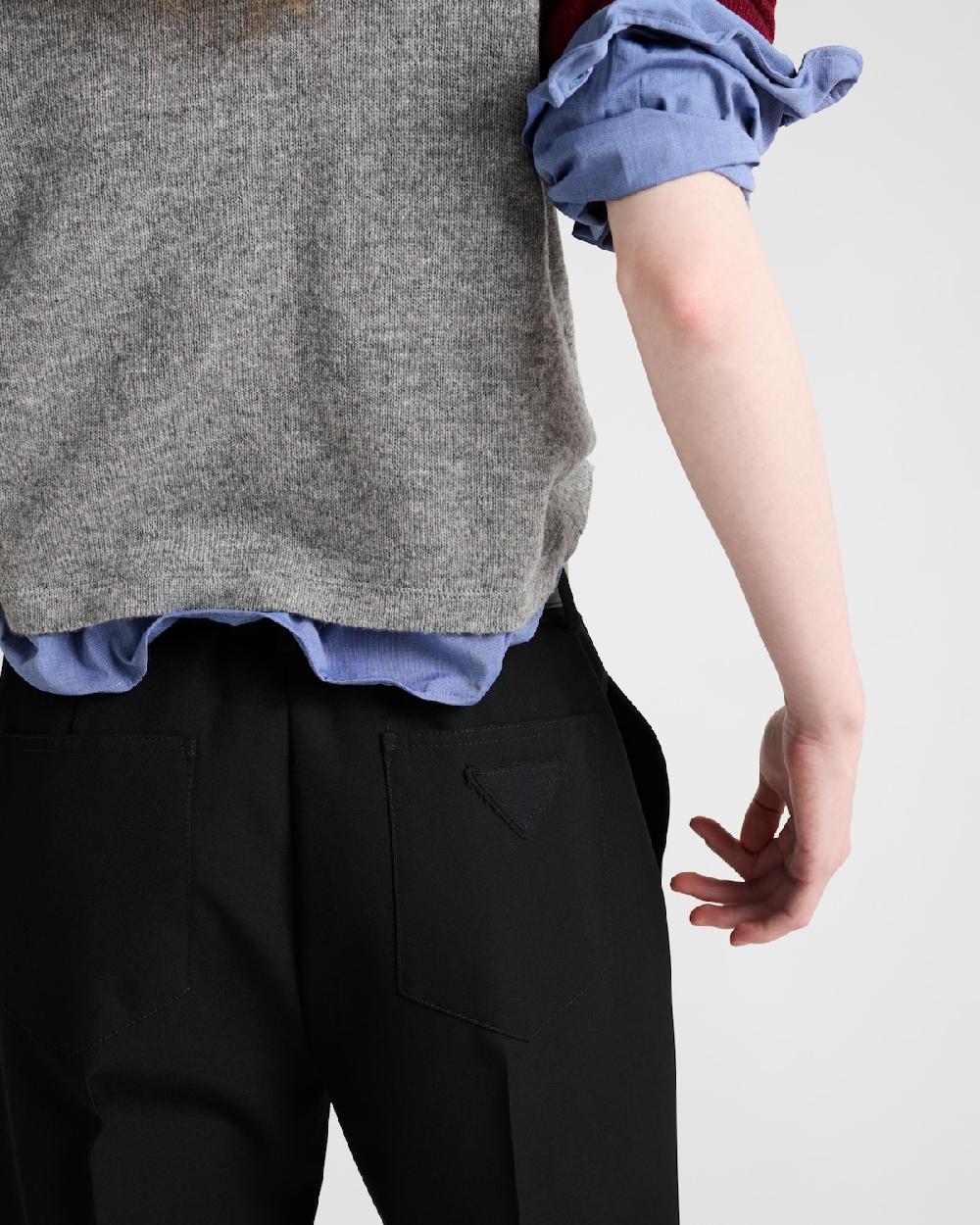 Prada Pantalones De Gabardina