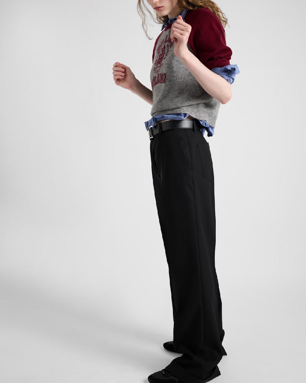 Prada Pantalones De Gabardina