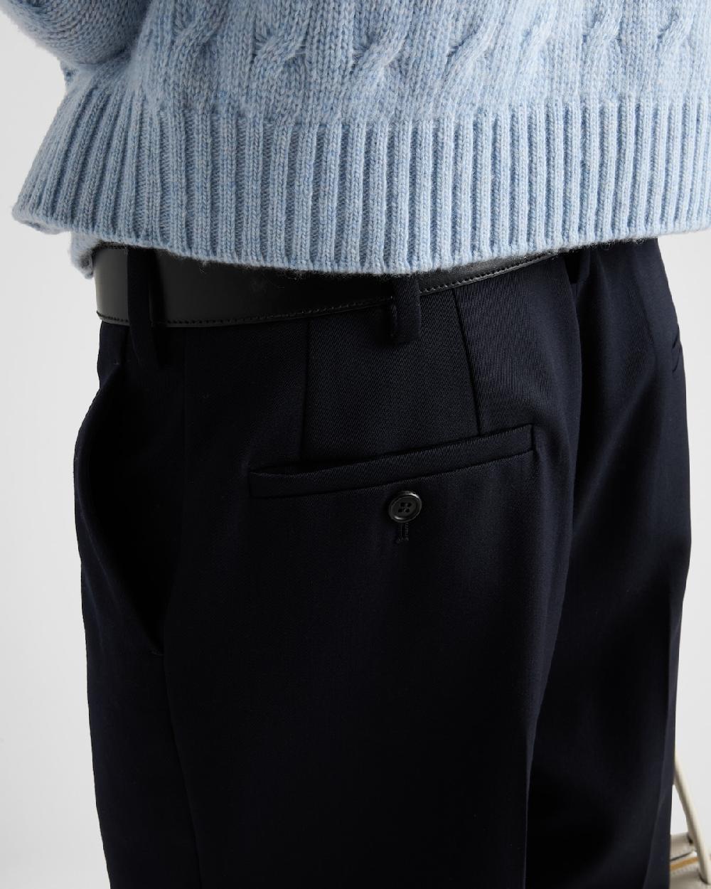 Prada Pantalones De Gabardina