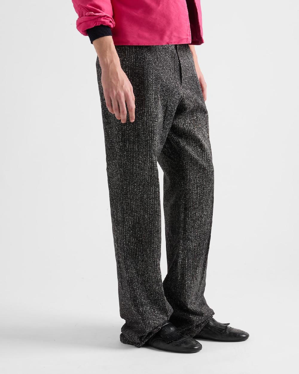 Prada Pantalones De Gabardina De Algodón