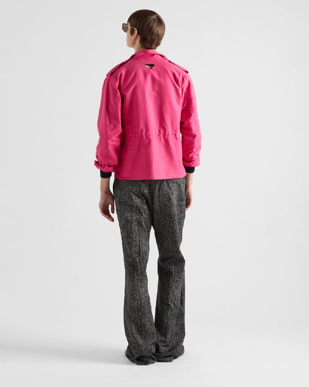 Prada Pantalones De Gabardina De Algodón