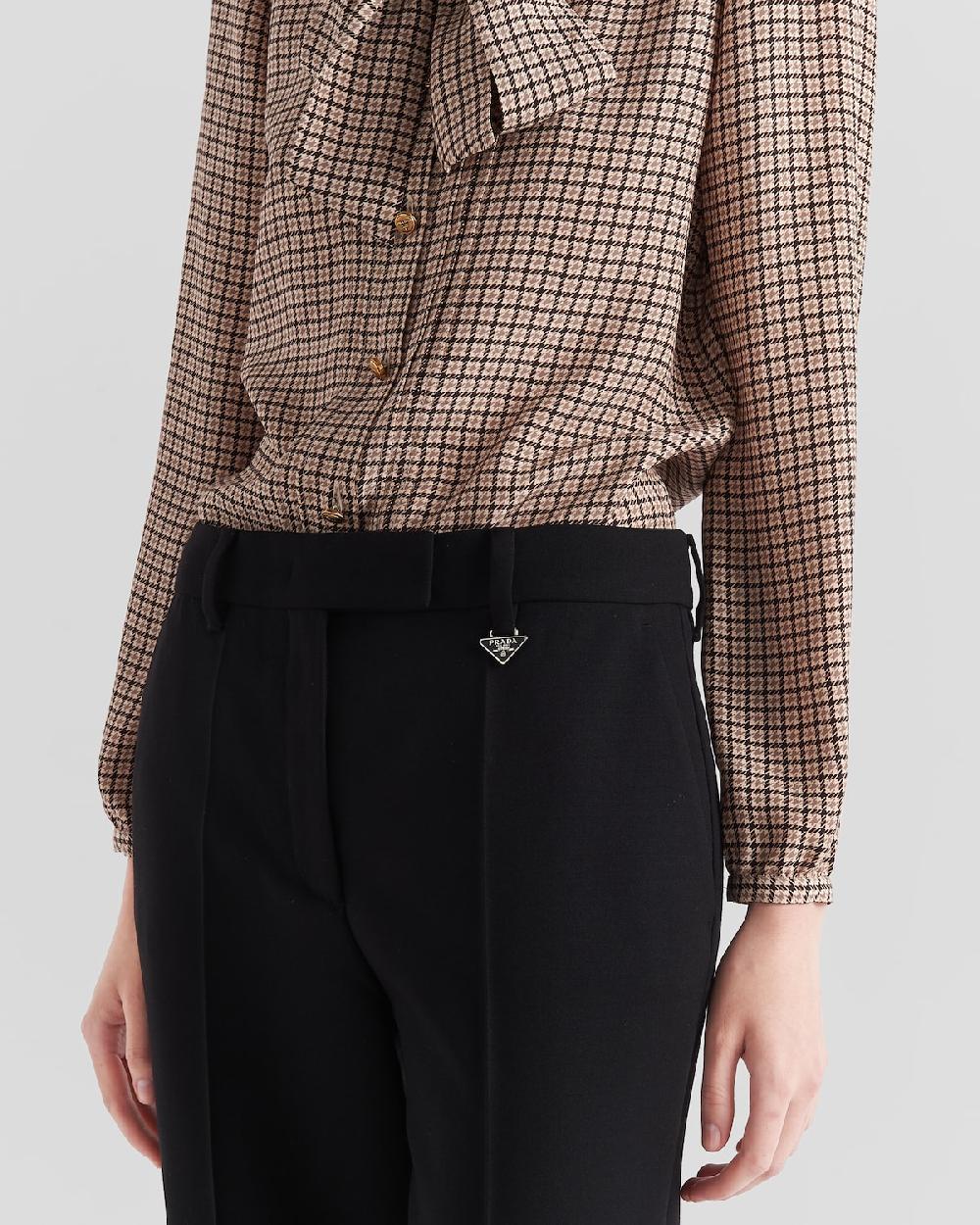 Prada Pantalones De Grain De Poudre