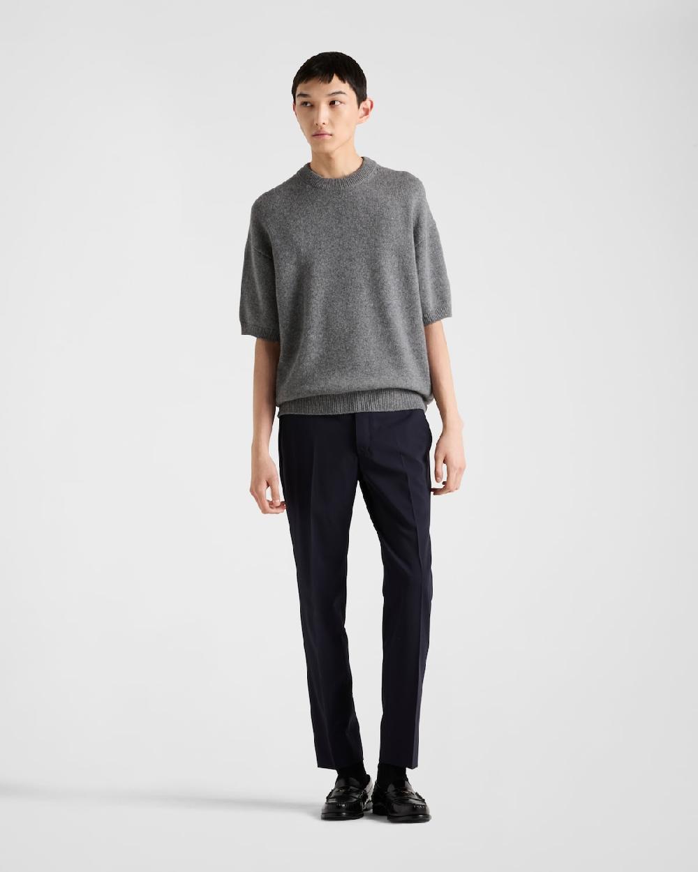 Prada Pantalones de lana elástica ligera