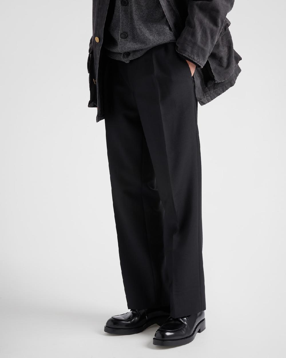 Prada Pantalones De Lana Mohair