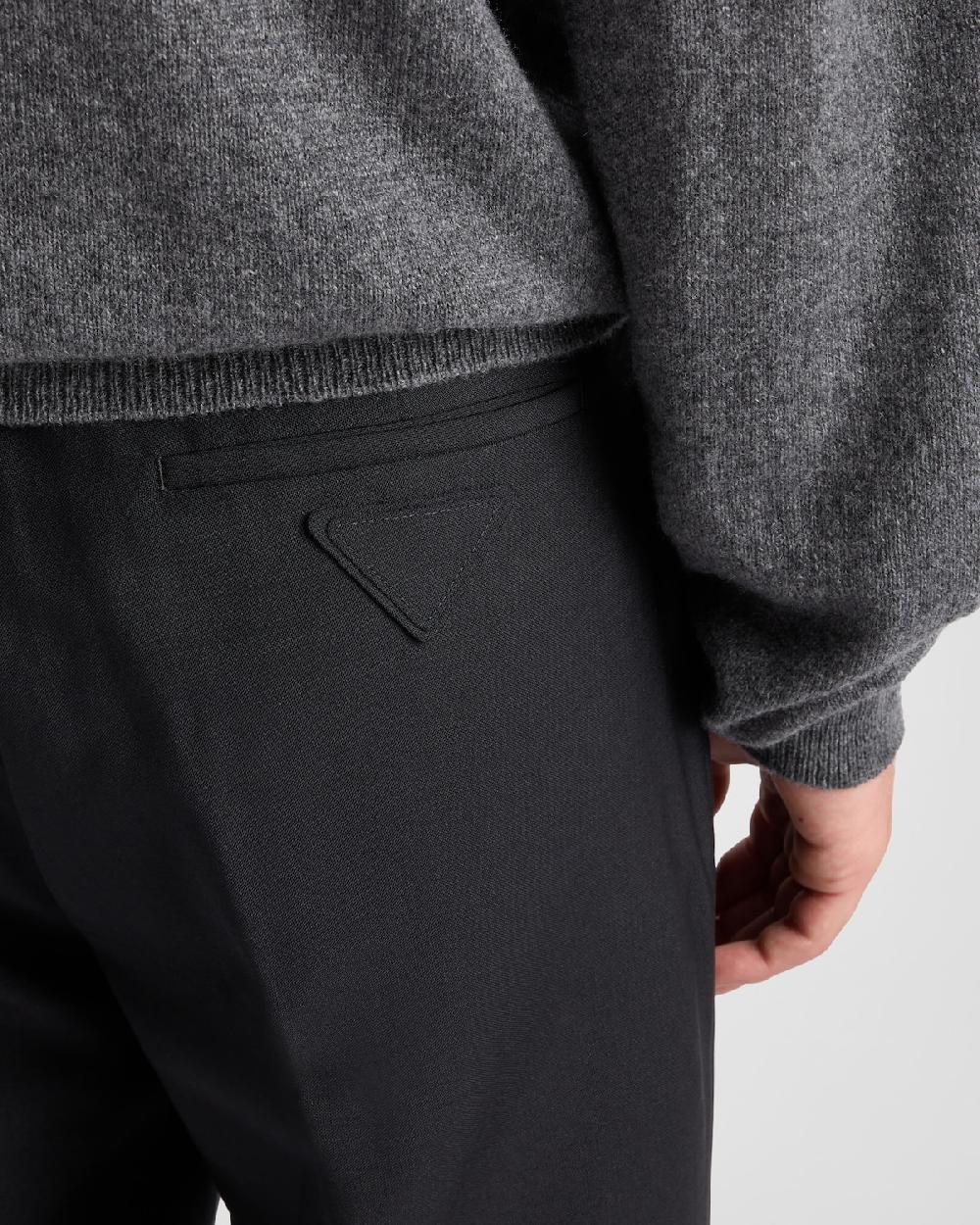 Prada Pantalones De Lana Mohair