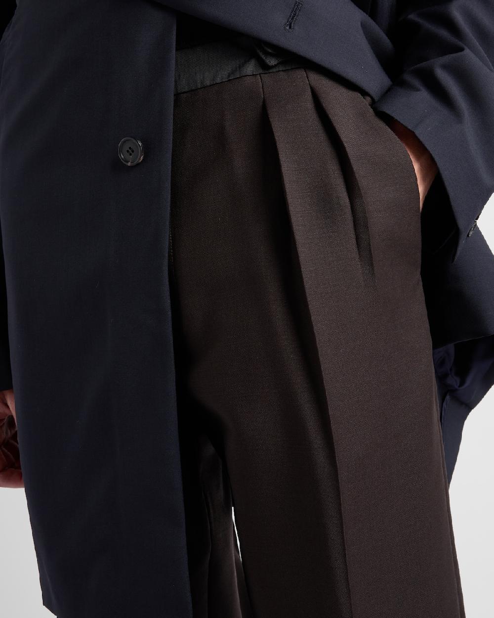 Prada Pantalones De Lana Mohair