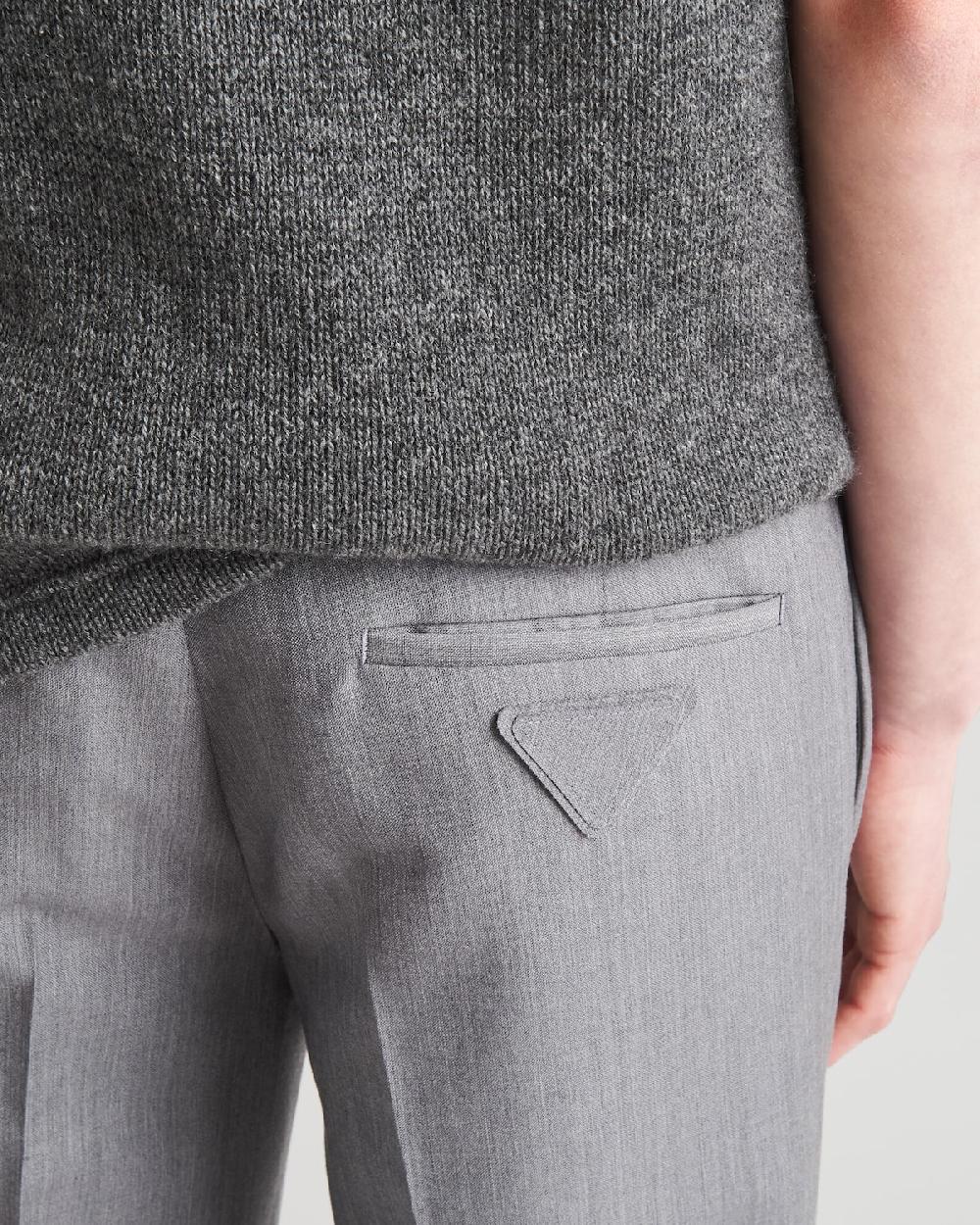 Prada Pantalones De Lana Mohair