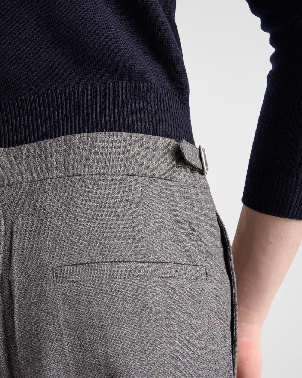 Prada Pantalones De Lana Técnica