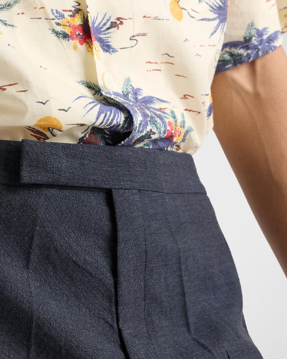 Prada Pantalones De Lana Técnica