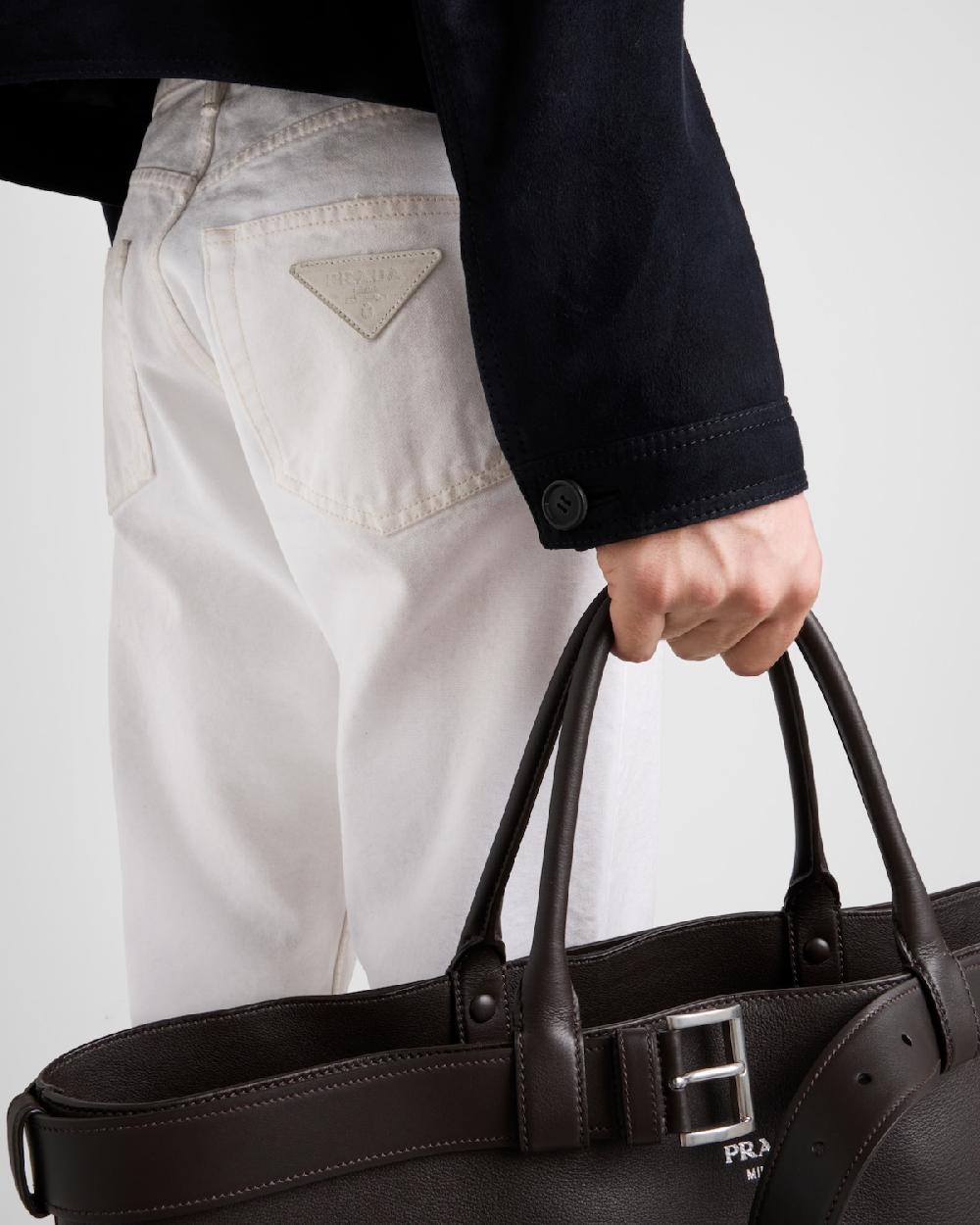 Prada Pantalones De Lona Con Cinco Bolsillos