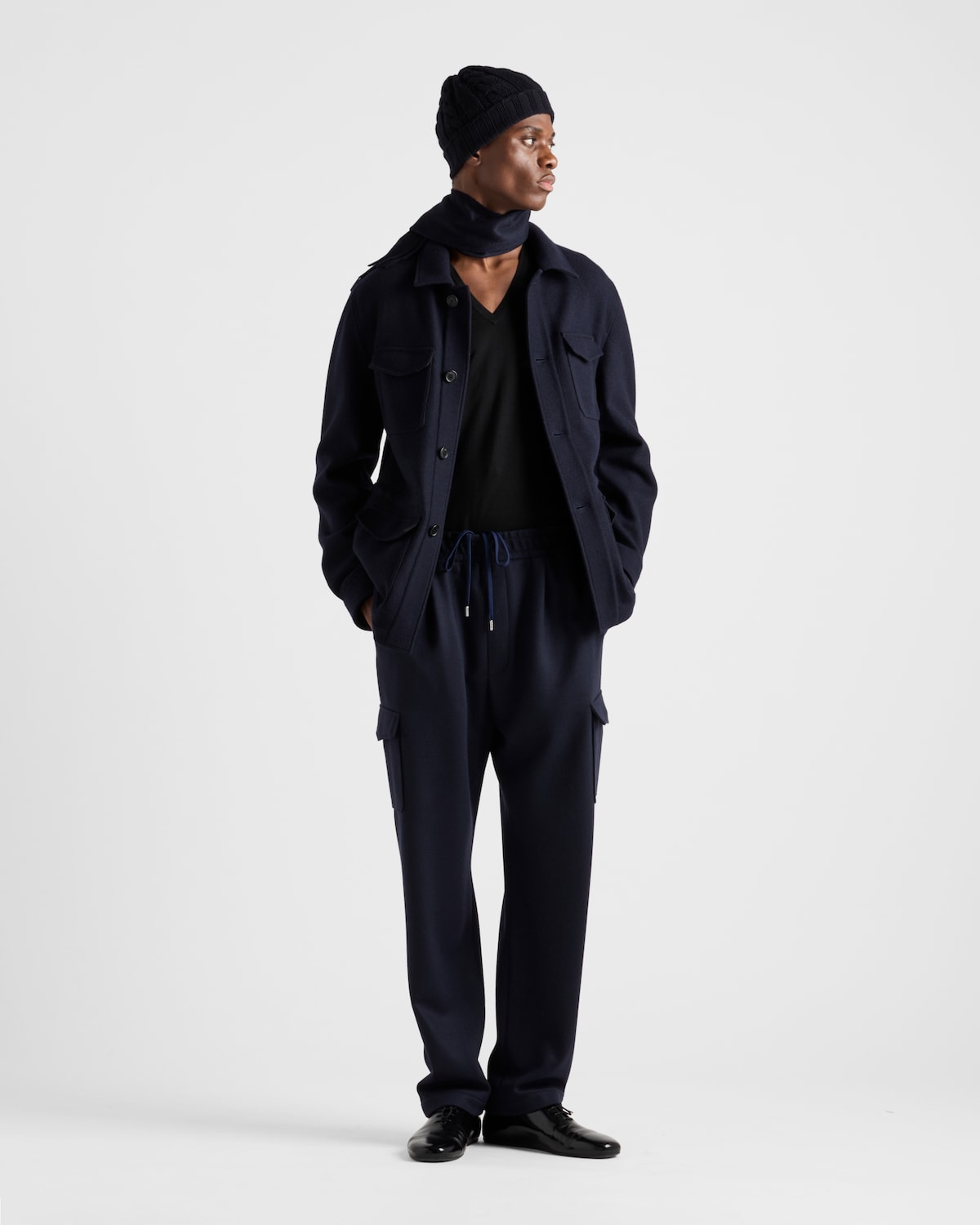 Prada Pantalones de mezcla de lana