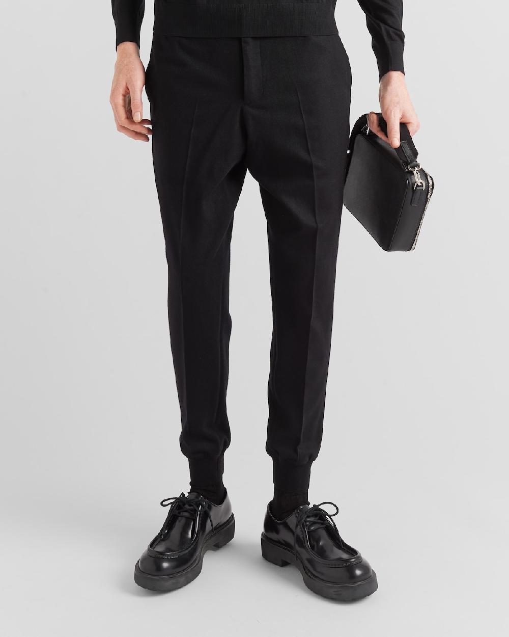 Prada Pantalones De Mezcla De Lana